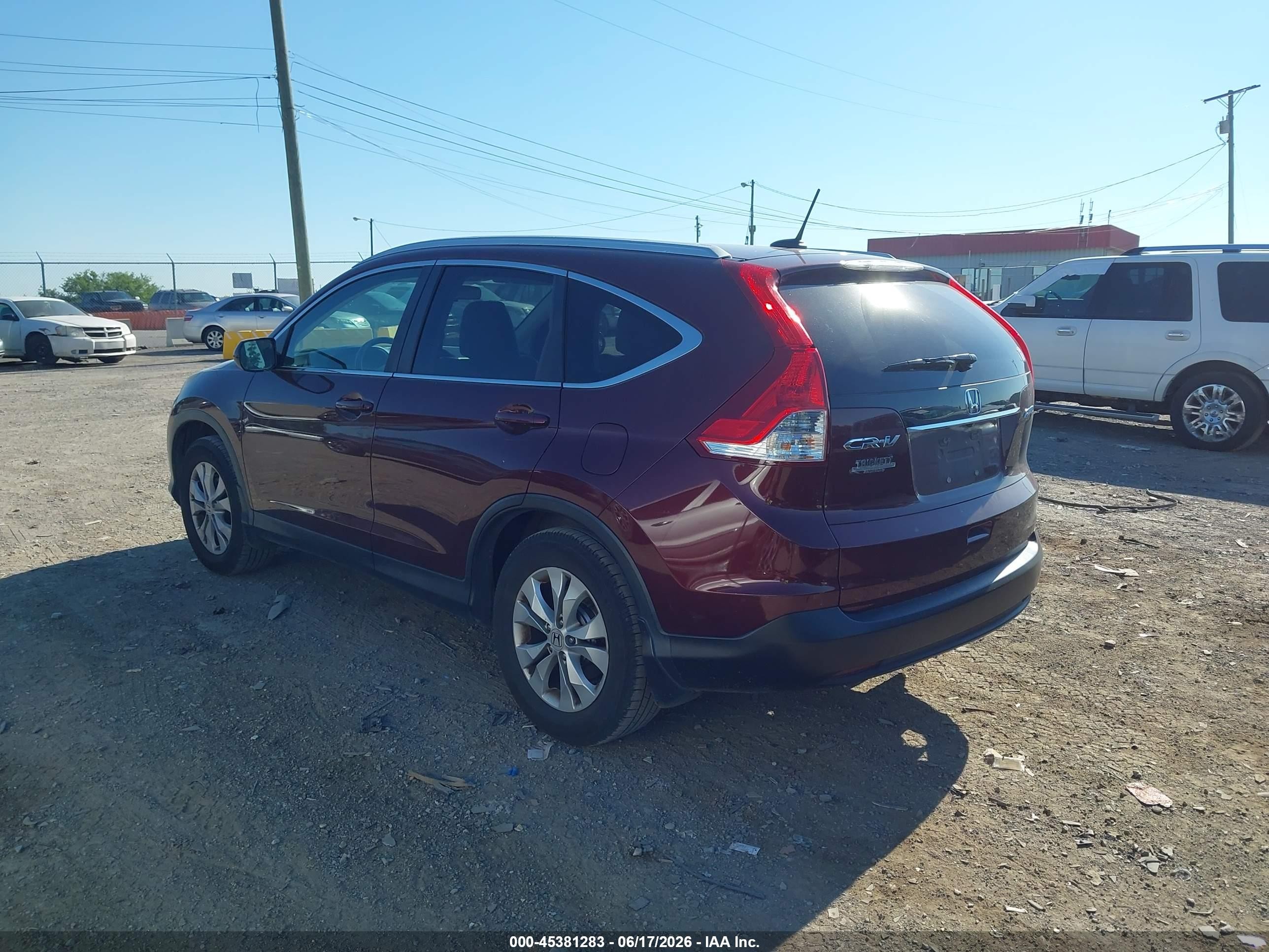 2014 Honda Cr-v Ex-l Красный vin: 5J6RM4H75EL001617
