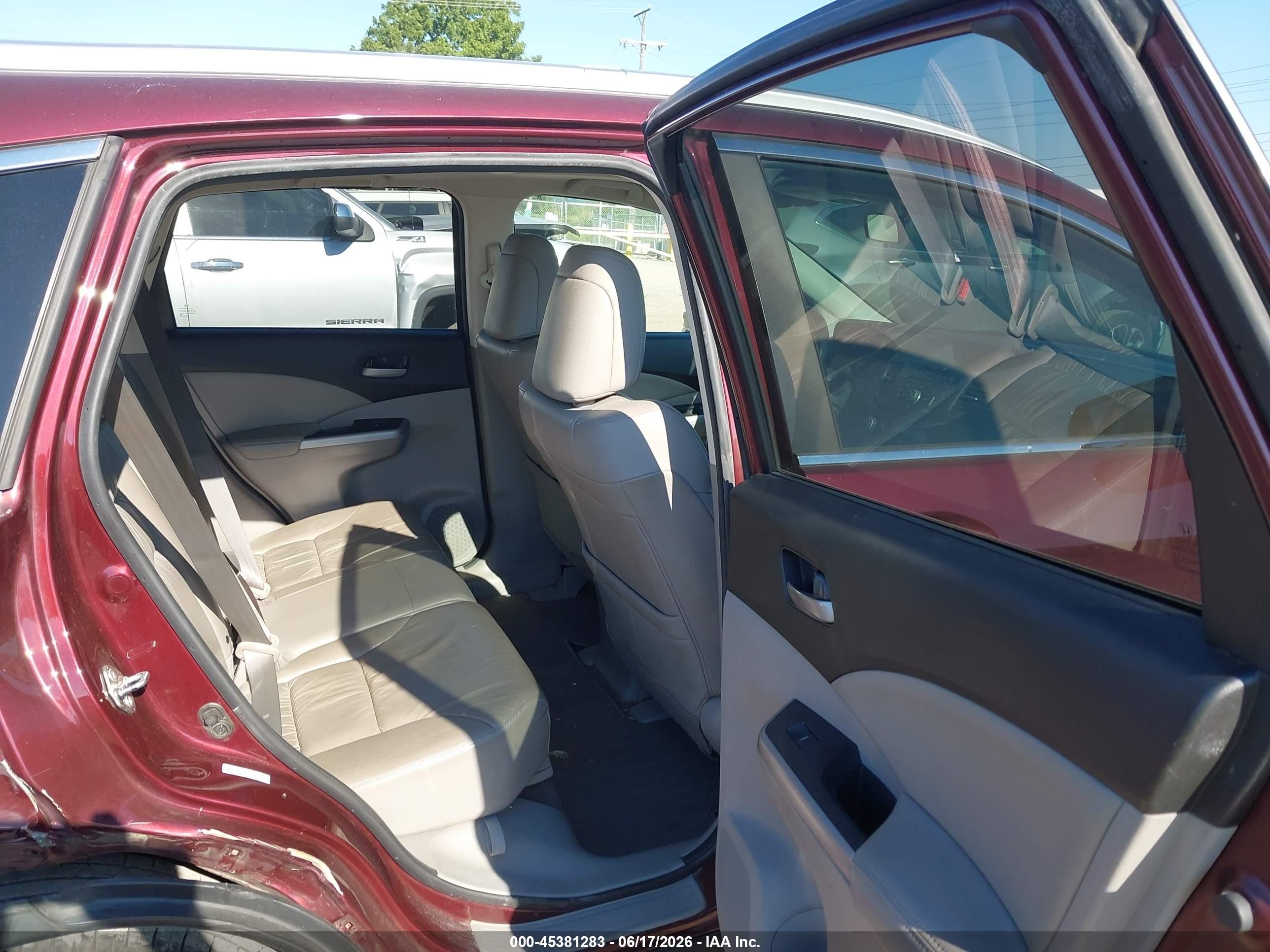 2014 Honda Cr-v Ex-l Красный vin: 5J6RM4H75EL001617