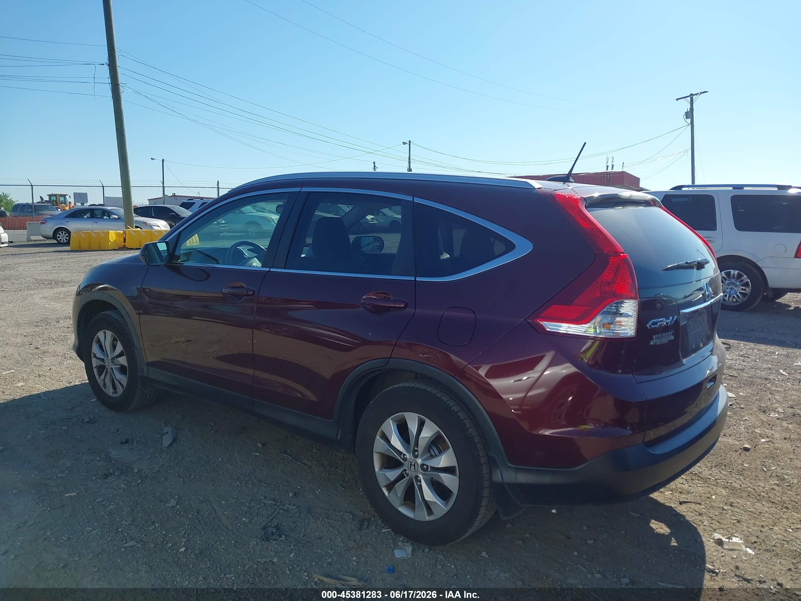 2014 Honda Cr-v Ex-l Красный vin: 5J6RM4H75EL001617