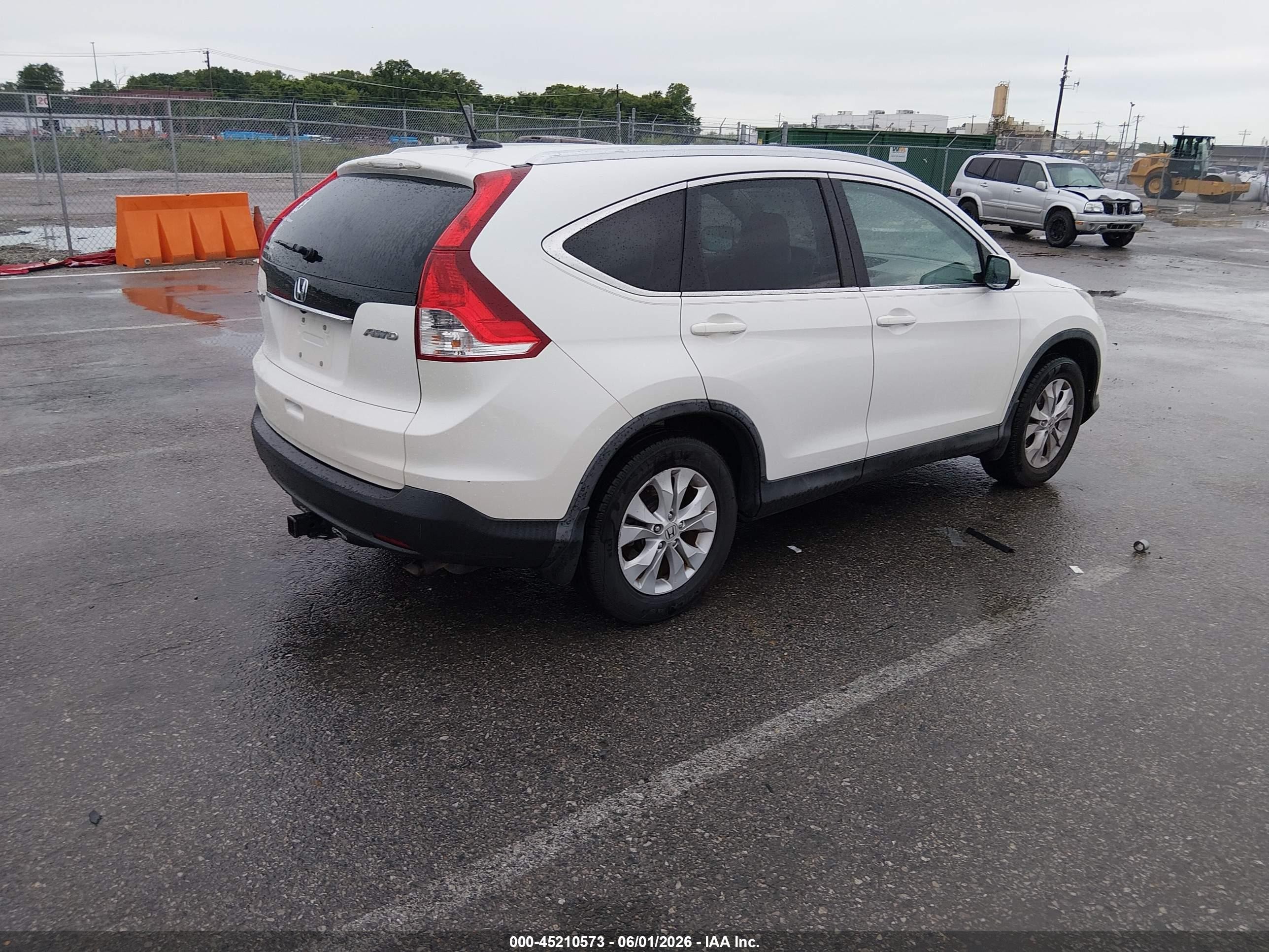 2014 Honda Cr-v Ex-l White vin: 5J6RM4H75EL006977