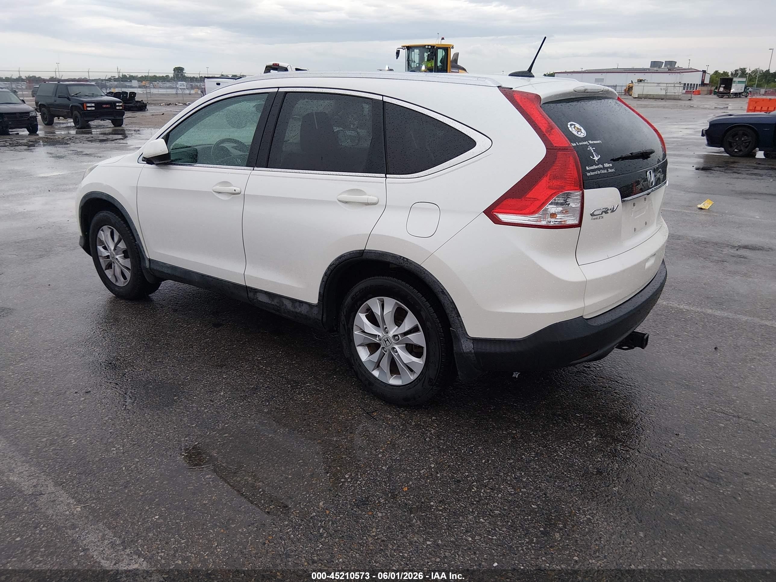 2014 Honda Cr-v Ex-l White vin: 5J6RM4H75EL006977