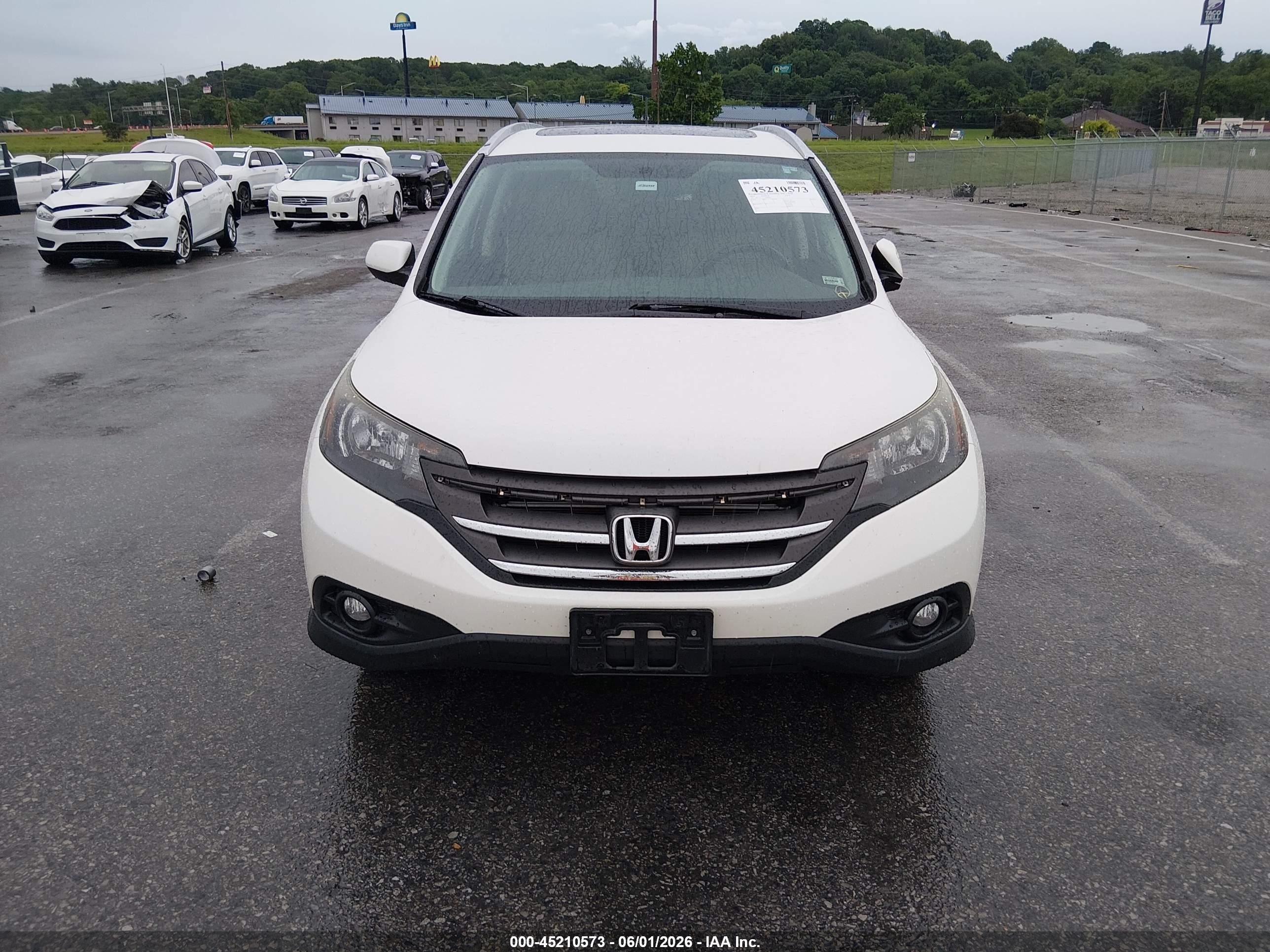 2014 Honda Cr-v Ex-l White vin: 5J6RM4H75EL006977