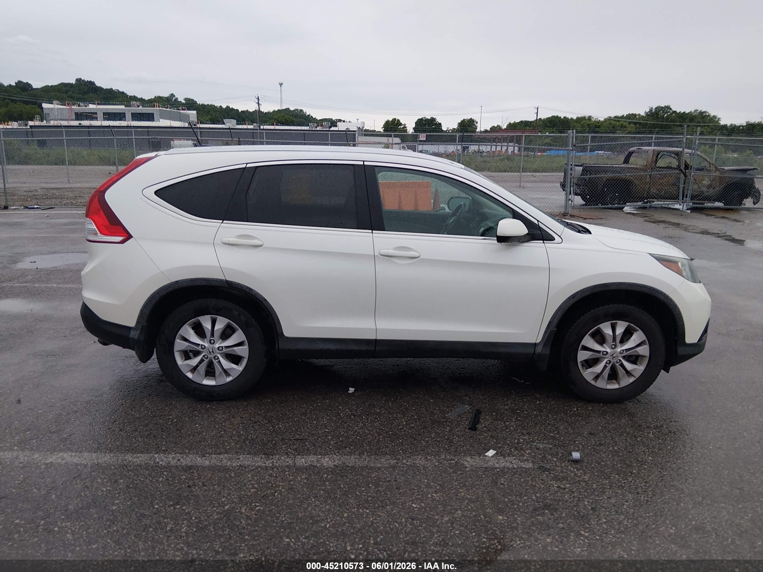 2014 Honda Cr-v Ex-l White vin: 5J6RM4H75EL006977