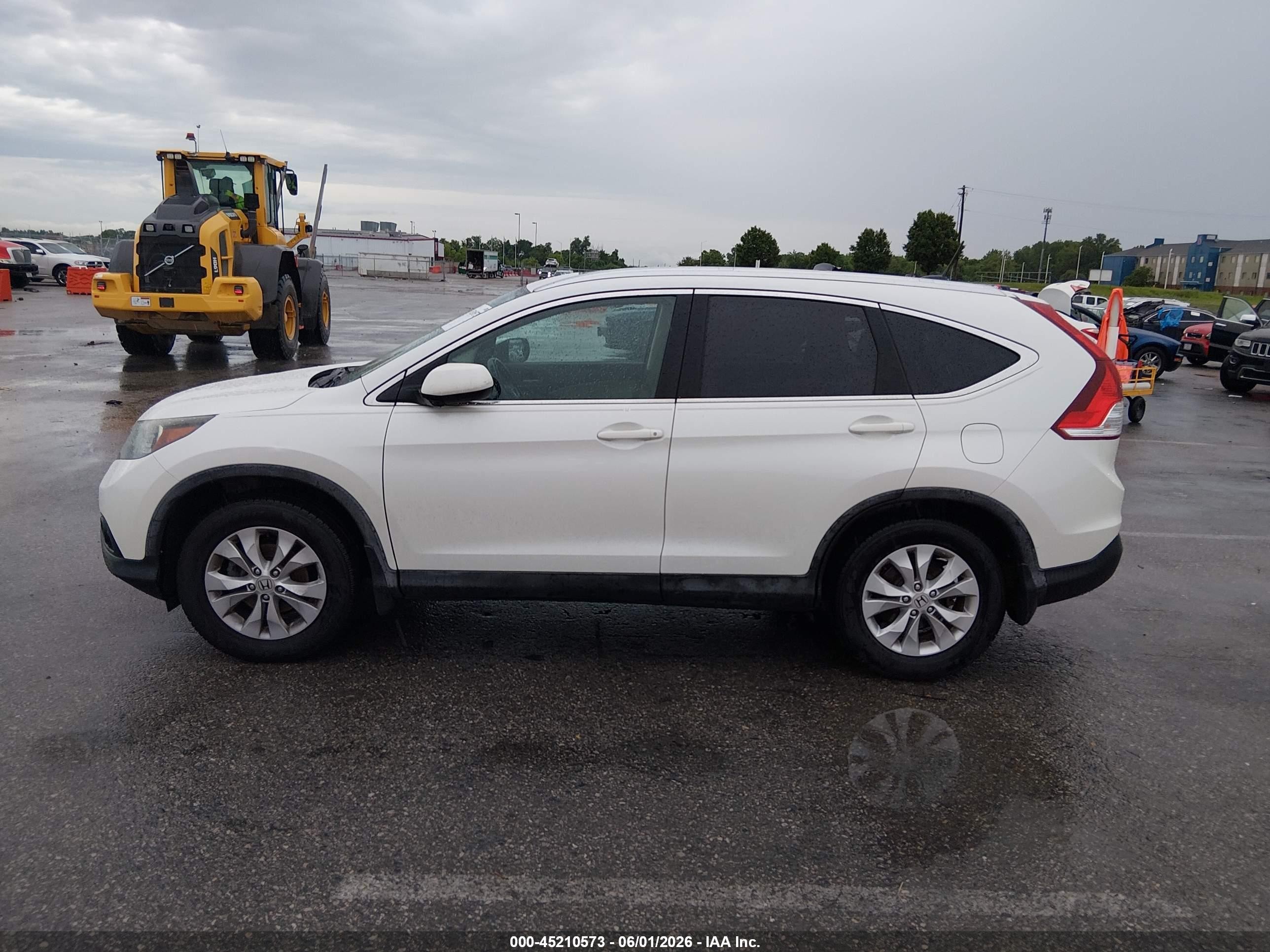2014 Honda Cr-v Ex-l White vin: 5J6RM4H75EL006977