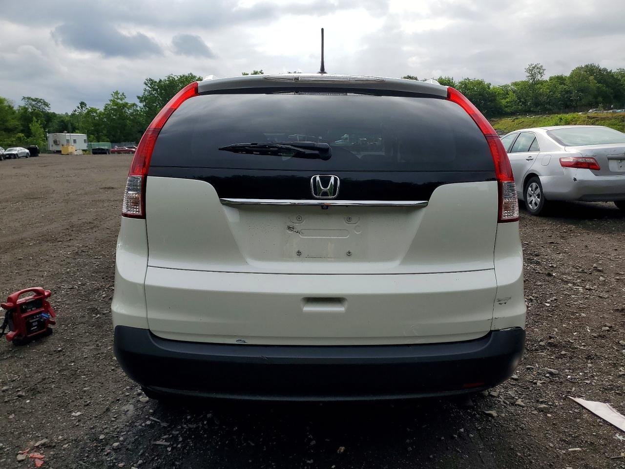 2014 Honda Cr-v Exl White vin: 5J6RM4H75EL012682