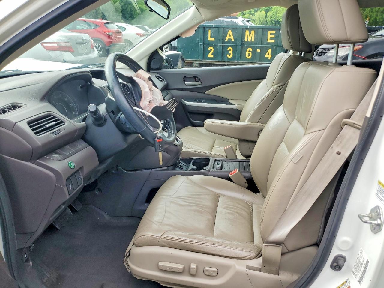 2014 Honda Cr-v Exl White vin: 5J6RM4H75EL012682