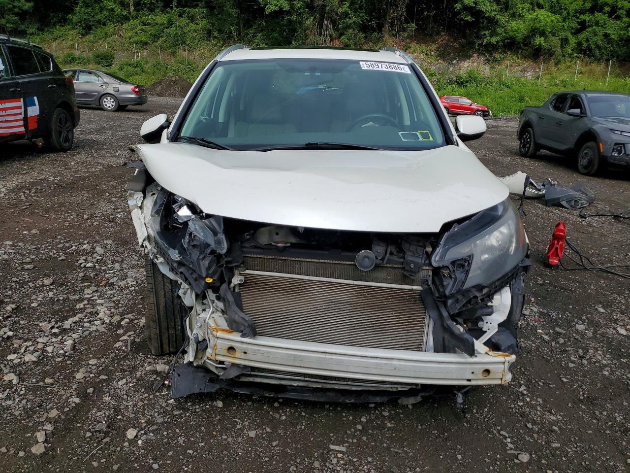 2014 Honda Cr-v Exl White vin: 5J6RM4H75EL012682