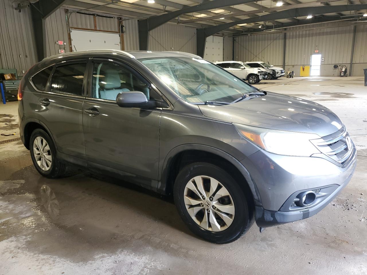2014 Honda Cr-v Exl Gray vin: 5J6RM4H75EL031989 Damage: Right Front Door, Dent(S) W/No Paint Dmg, < 1/8 Inch