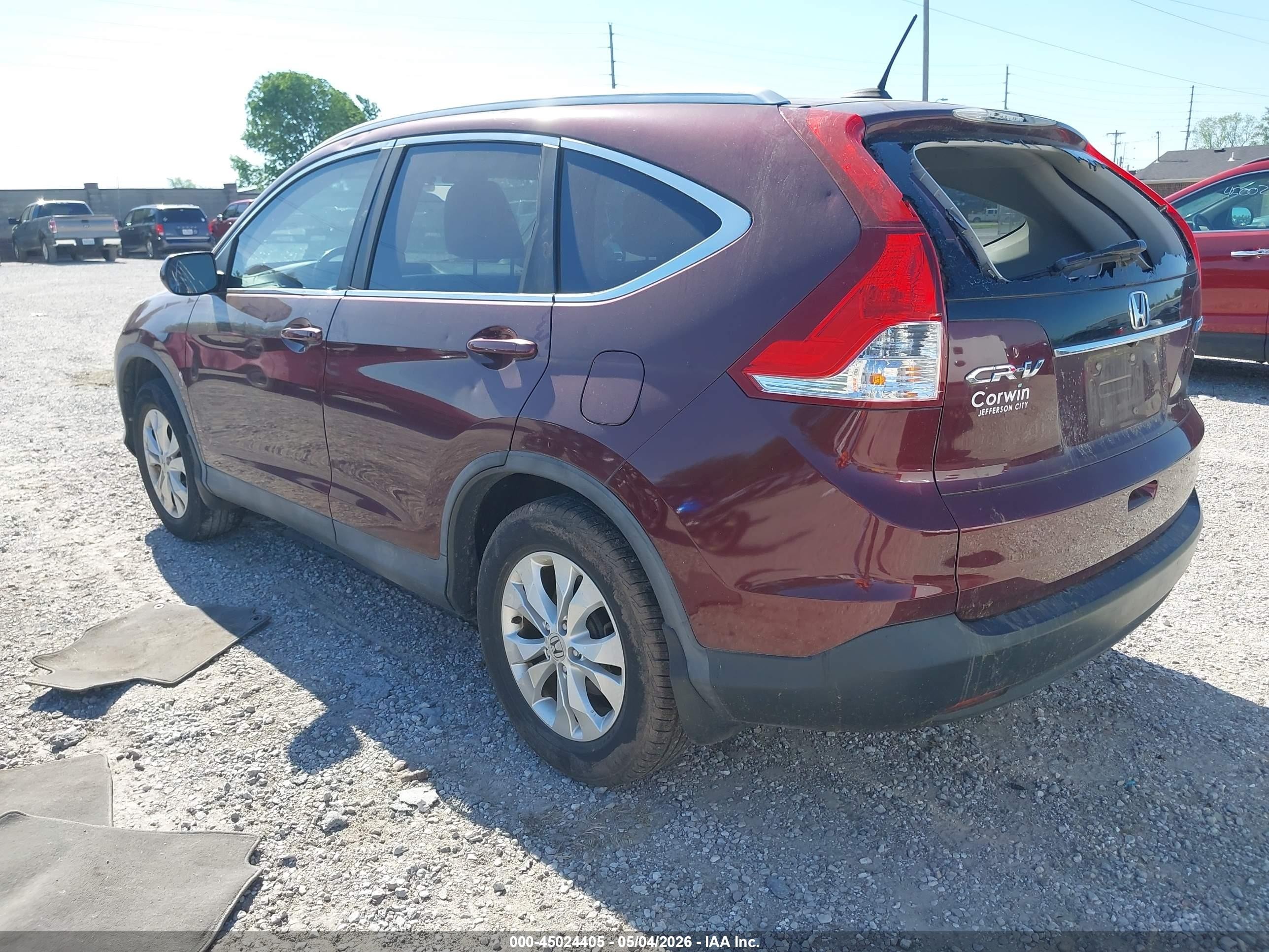 2014 Honda Cr-v Ex-l Maroon vin: 5J6RM4H75EL037842