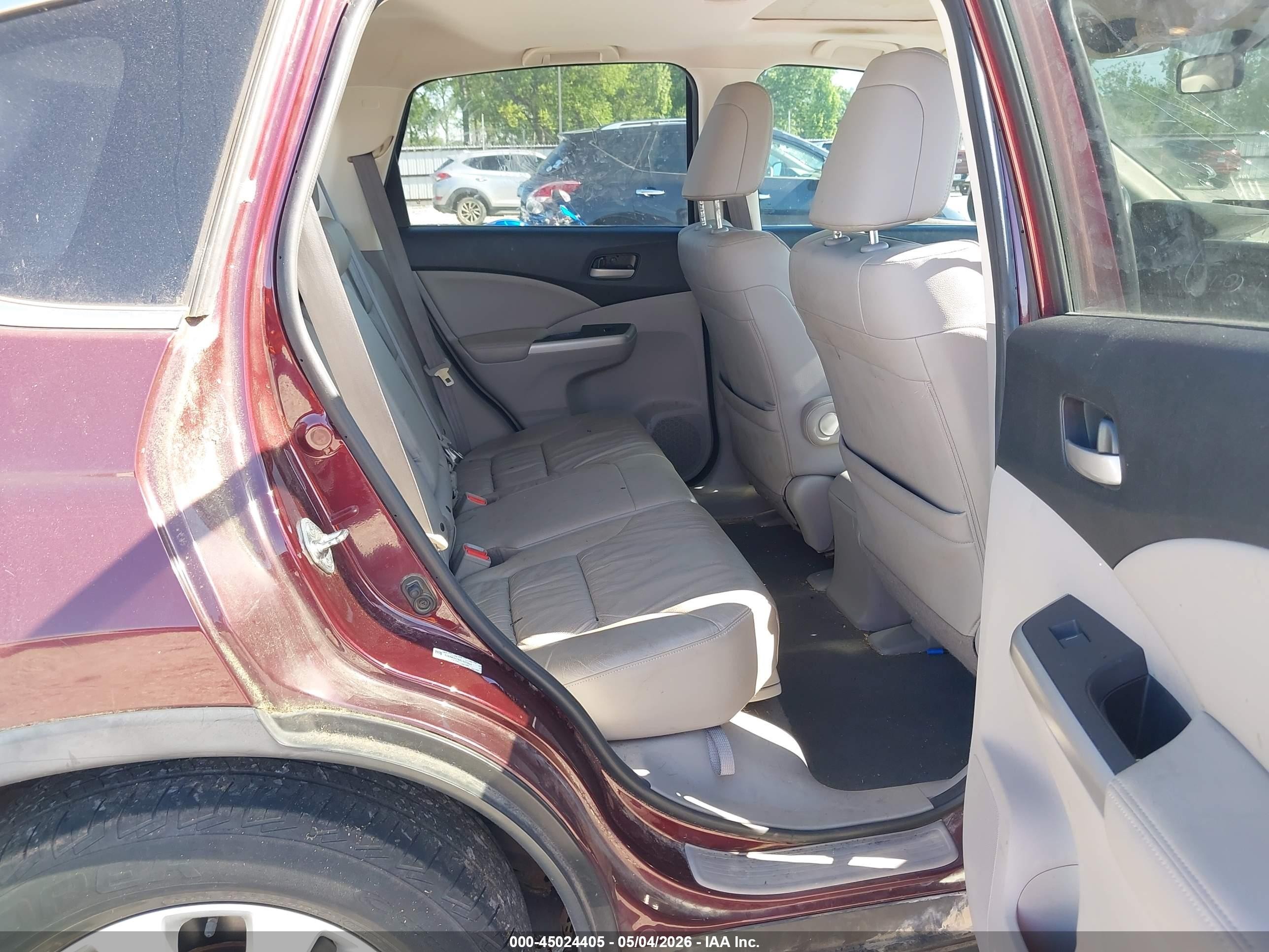 2014 Honda Cr-v Ex-l Maroon vin: 5J6RM4H75EL037842