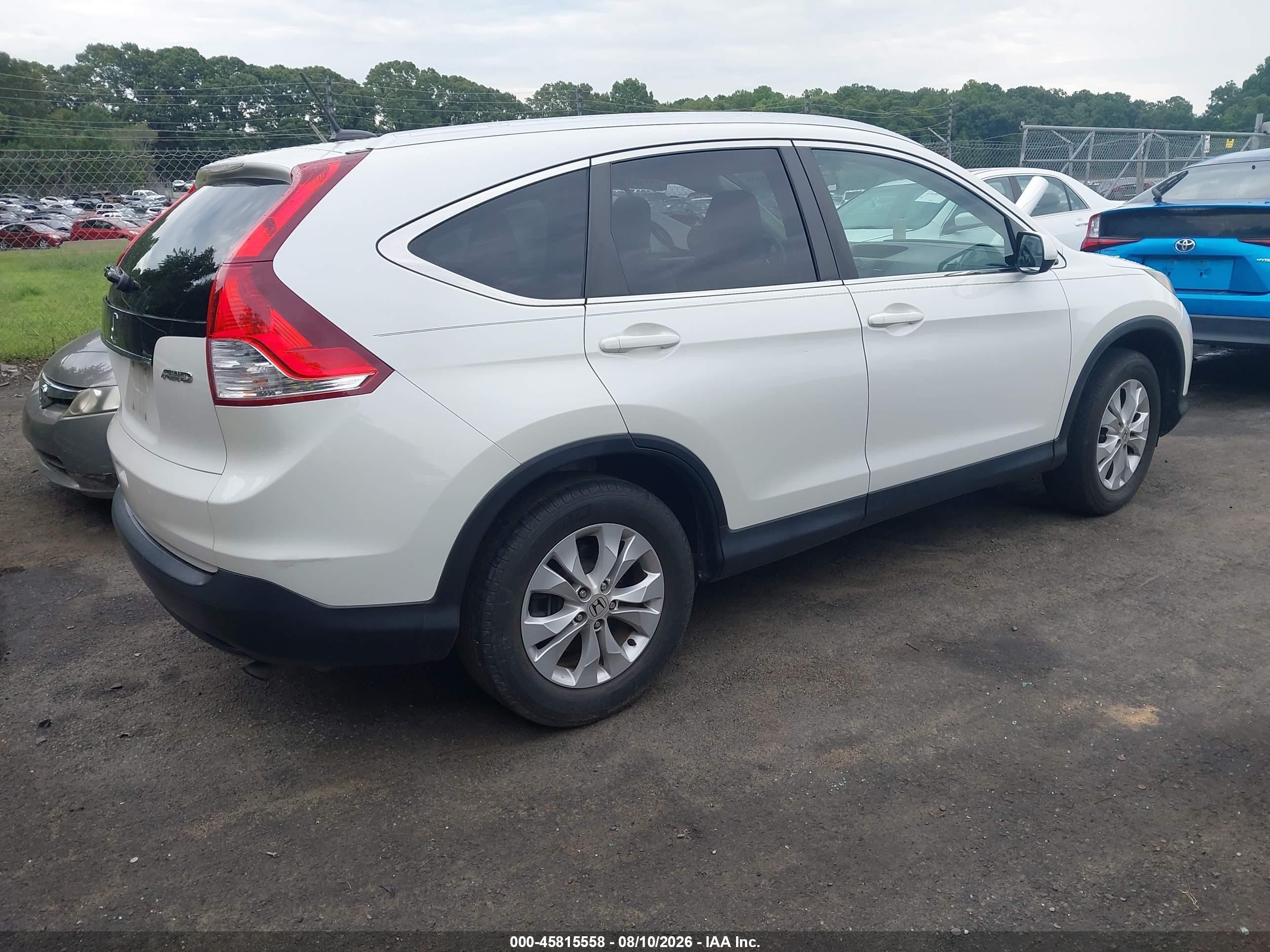 2014 Honda Cr-v Ex-l Белый vin: 5J6RM4H75EL038182