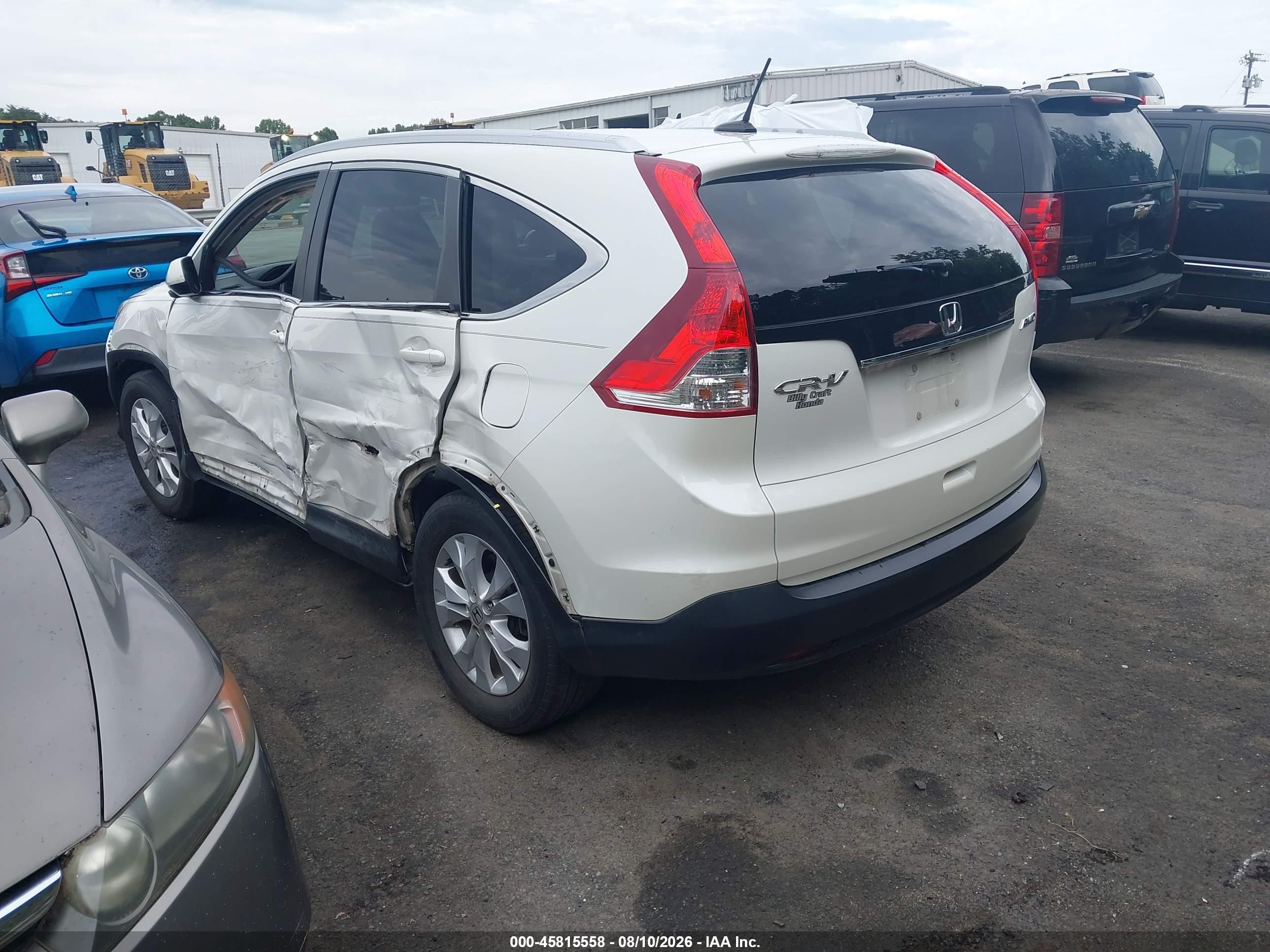 2014 Honda Cr-v Ex-l Белый vin: 5J6RM4H75EL038182