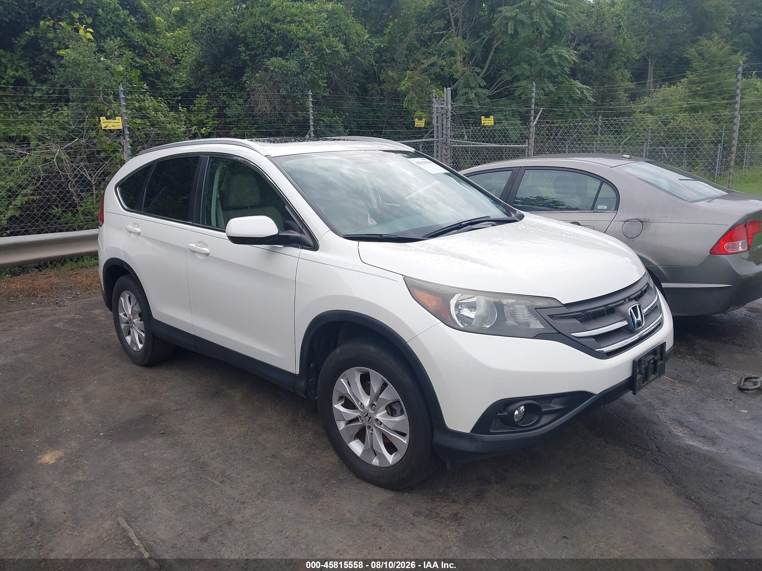 2014 Honda Cr-v Ex-l Белый vin: 5J6RM4H75EL038182