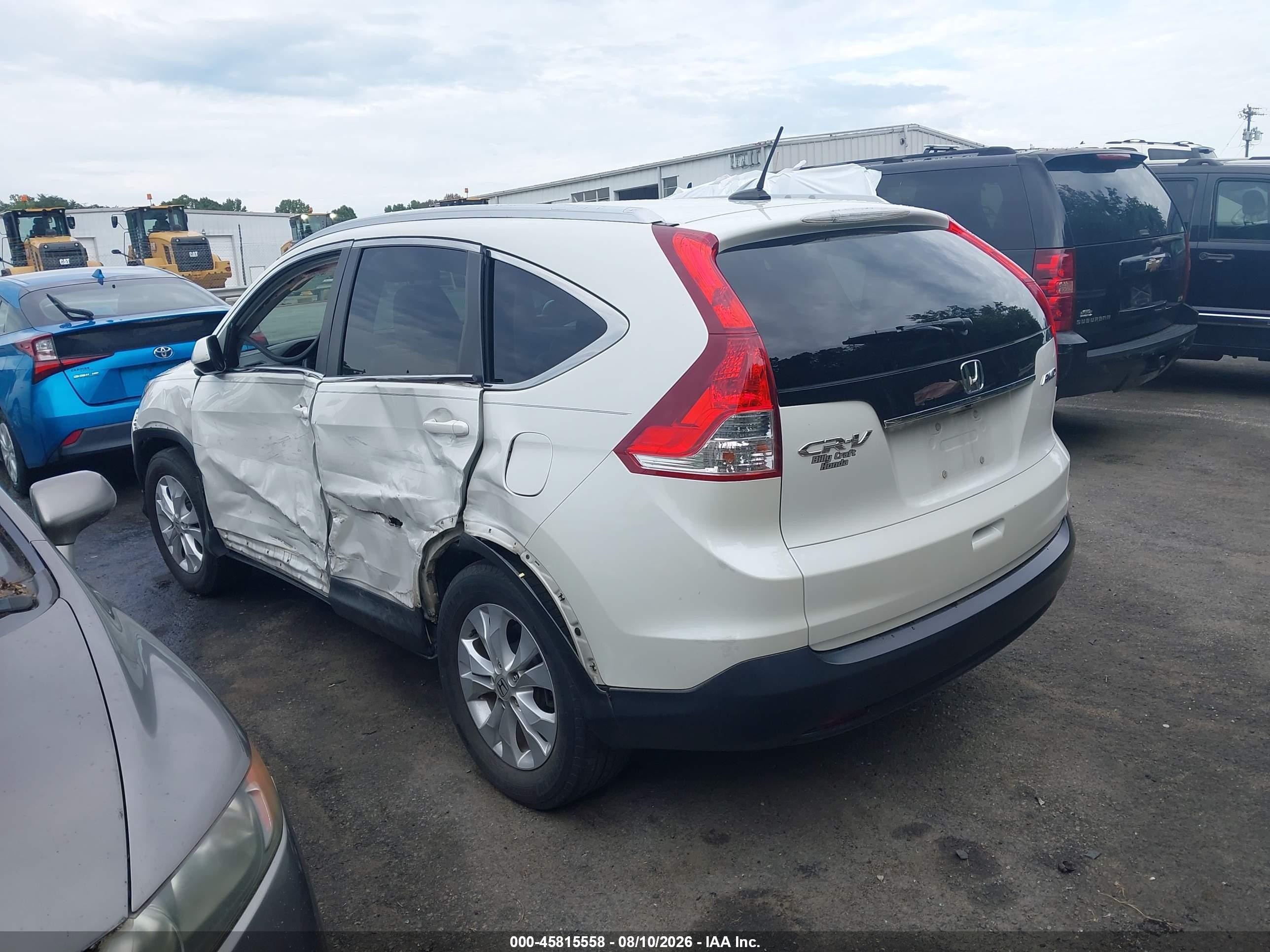 2014 Honda Cr-v Ex-l Белый vin: 5J6RM4H75EL038182