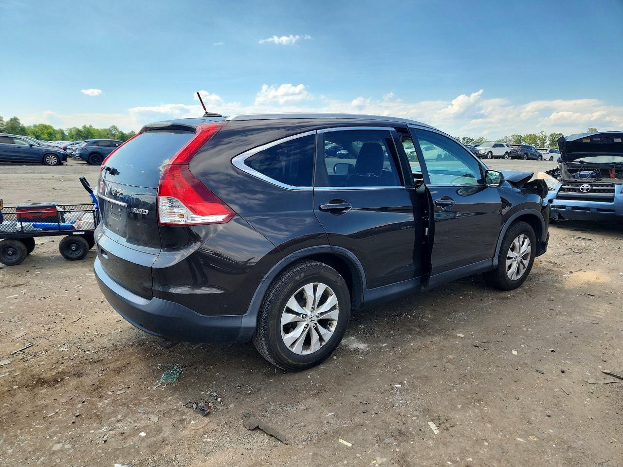 2014 Honda Cr-v Exl Brown vin: 5J6RM4H75EL044757