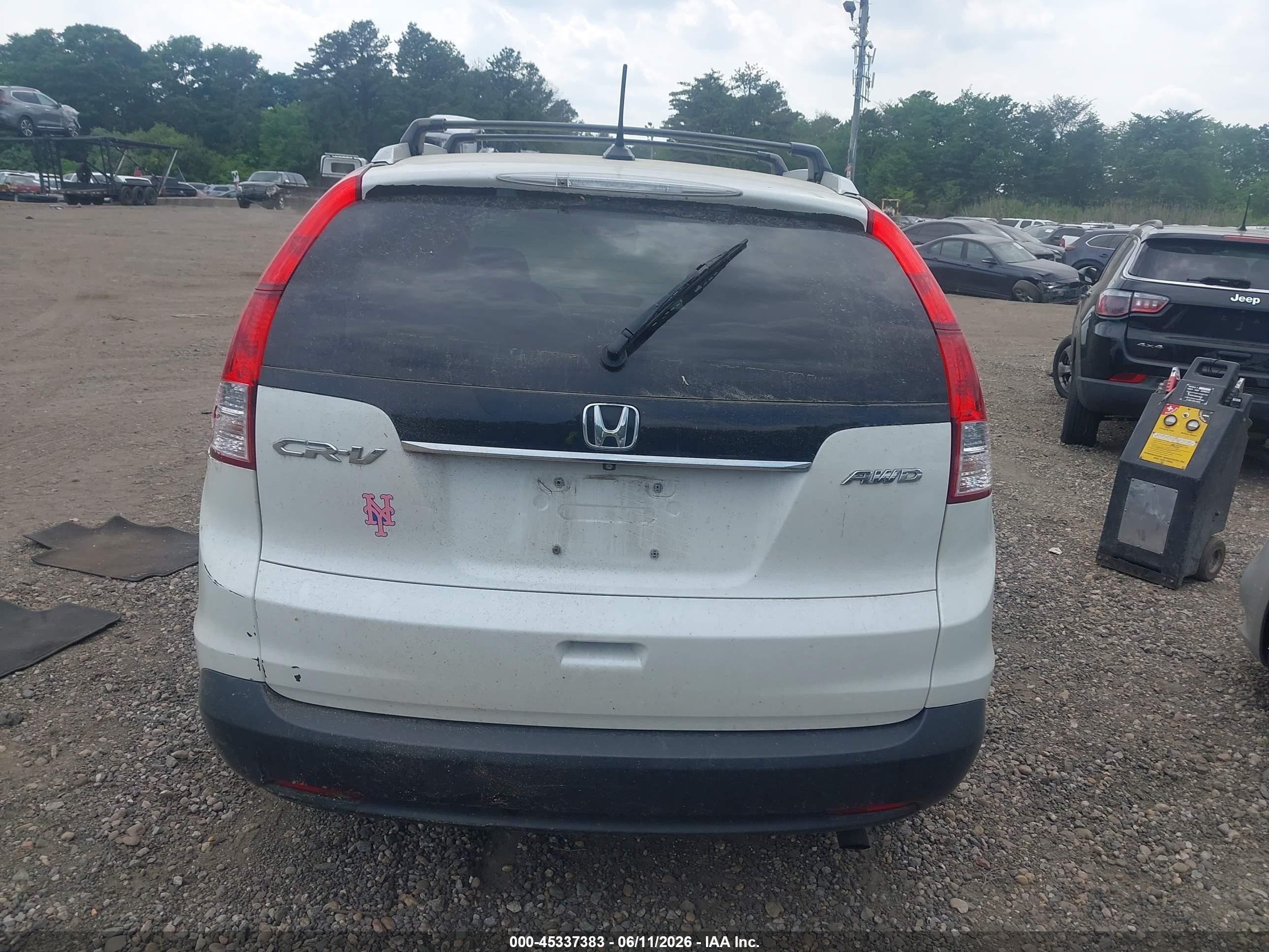 2014 Honda Cr-v Ex-l White vin: 5J6RM4H75EL057833