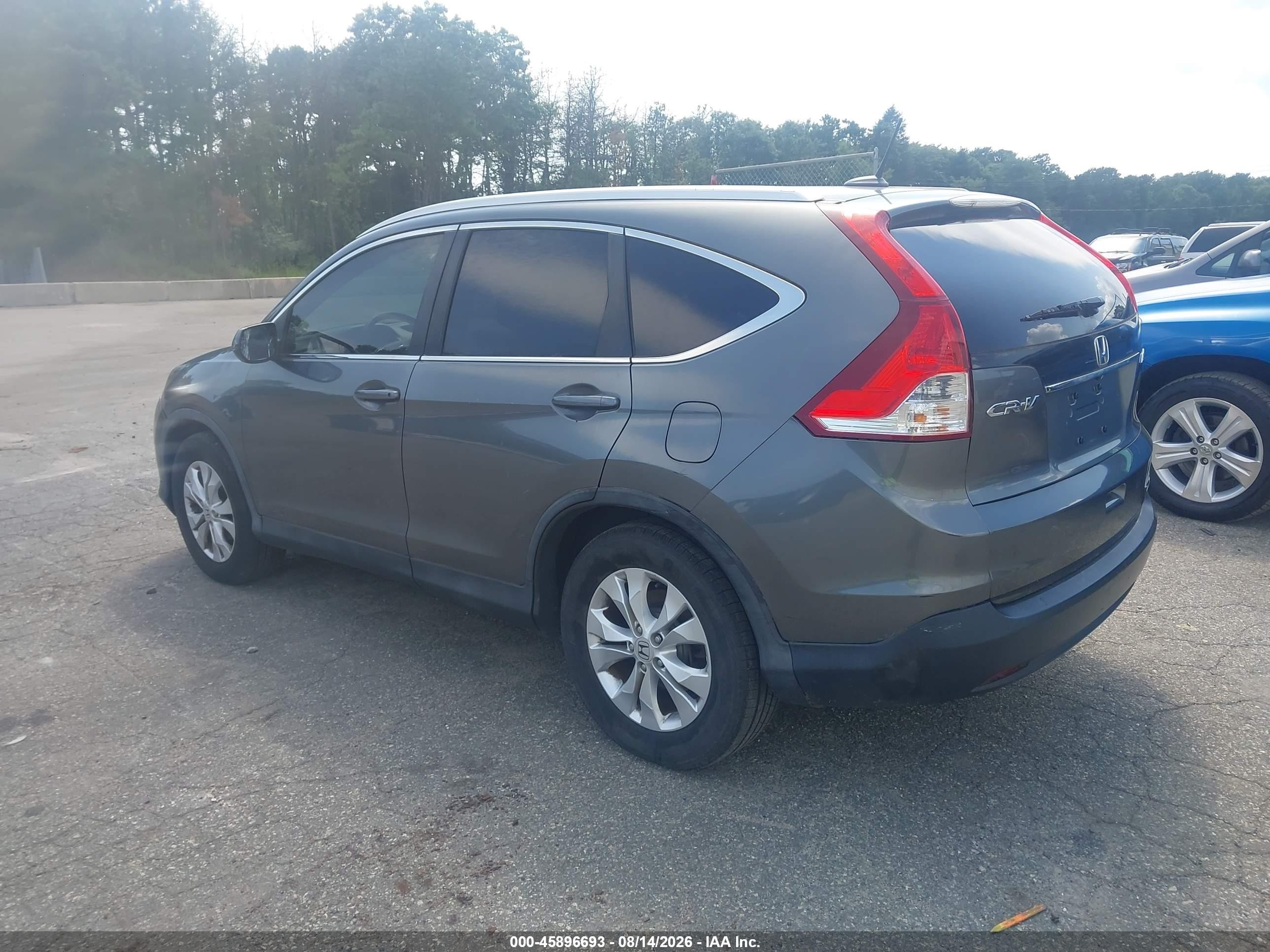 2014 Honda Cr-v Ex-l Серый vin: 5J6RM4H75EL075412