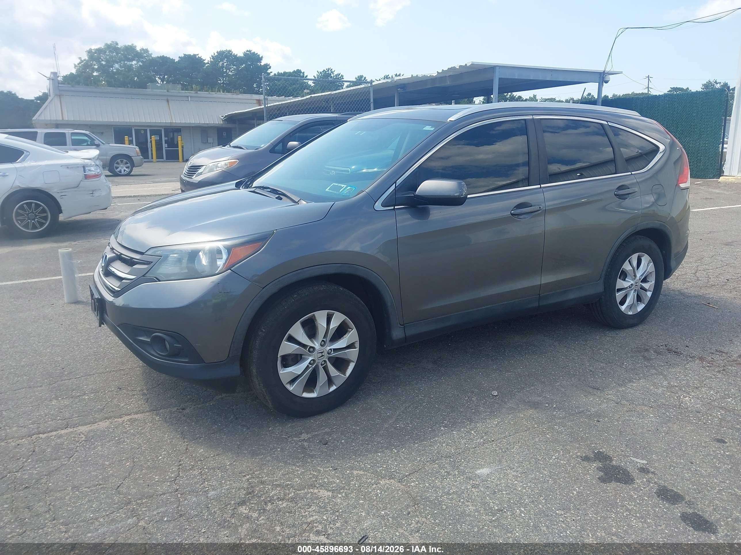 2014 Honda Cr-v Ex-l Серый vin: 5J6RM4H75EL075412