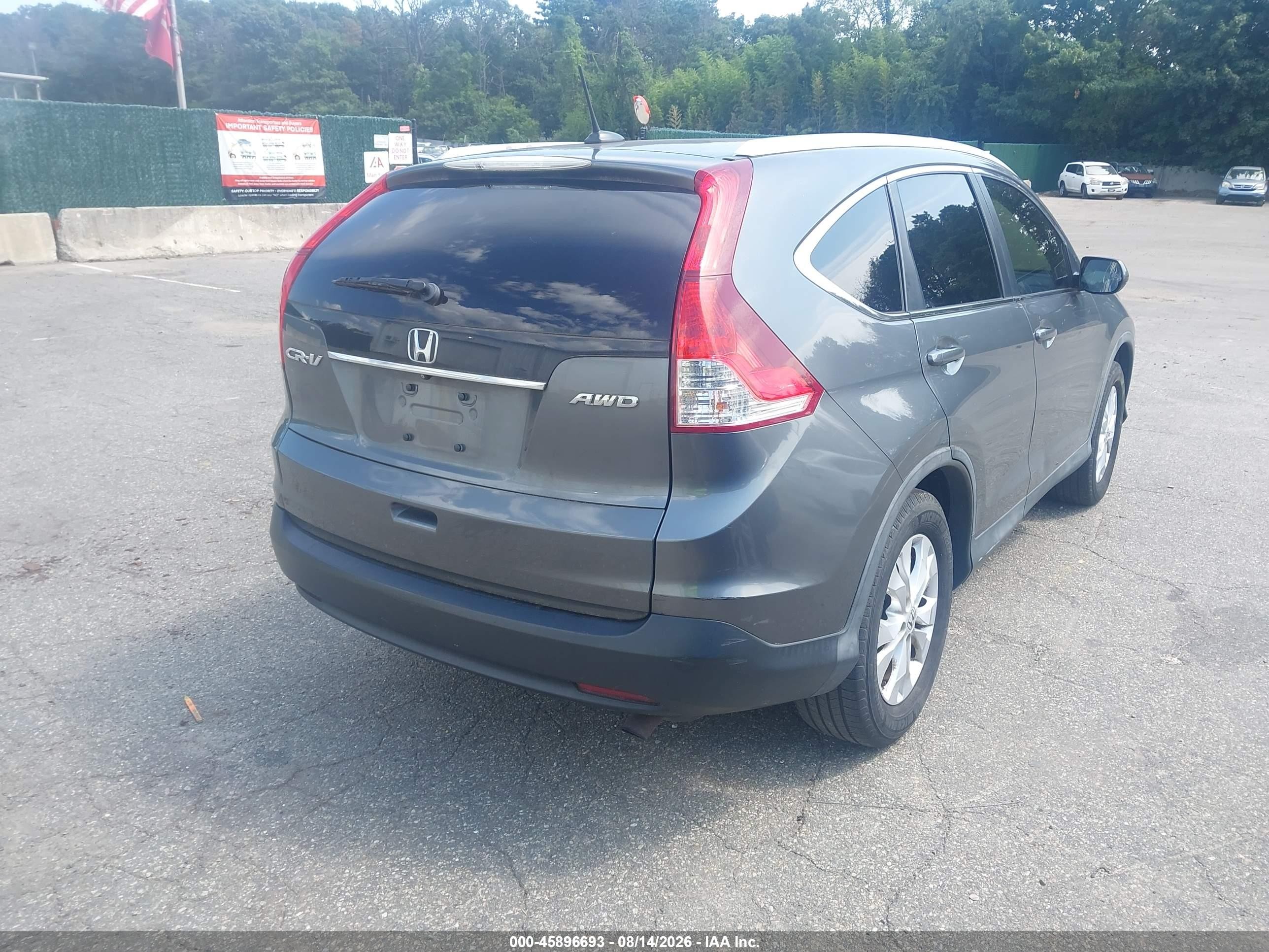 2014 Honda Cr-v Ex-l Серый vin: 5J6RM4H75EL075412