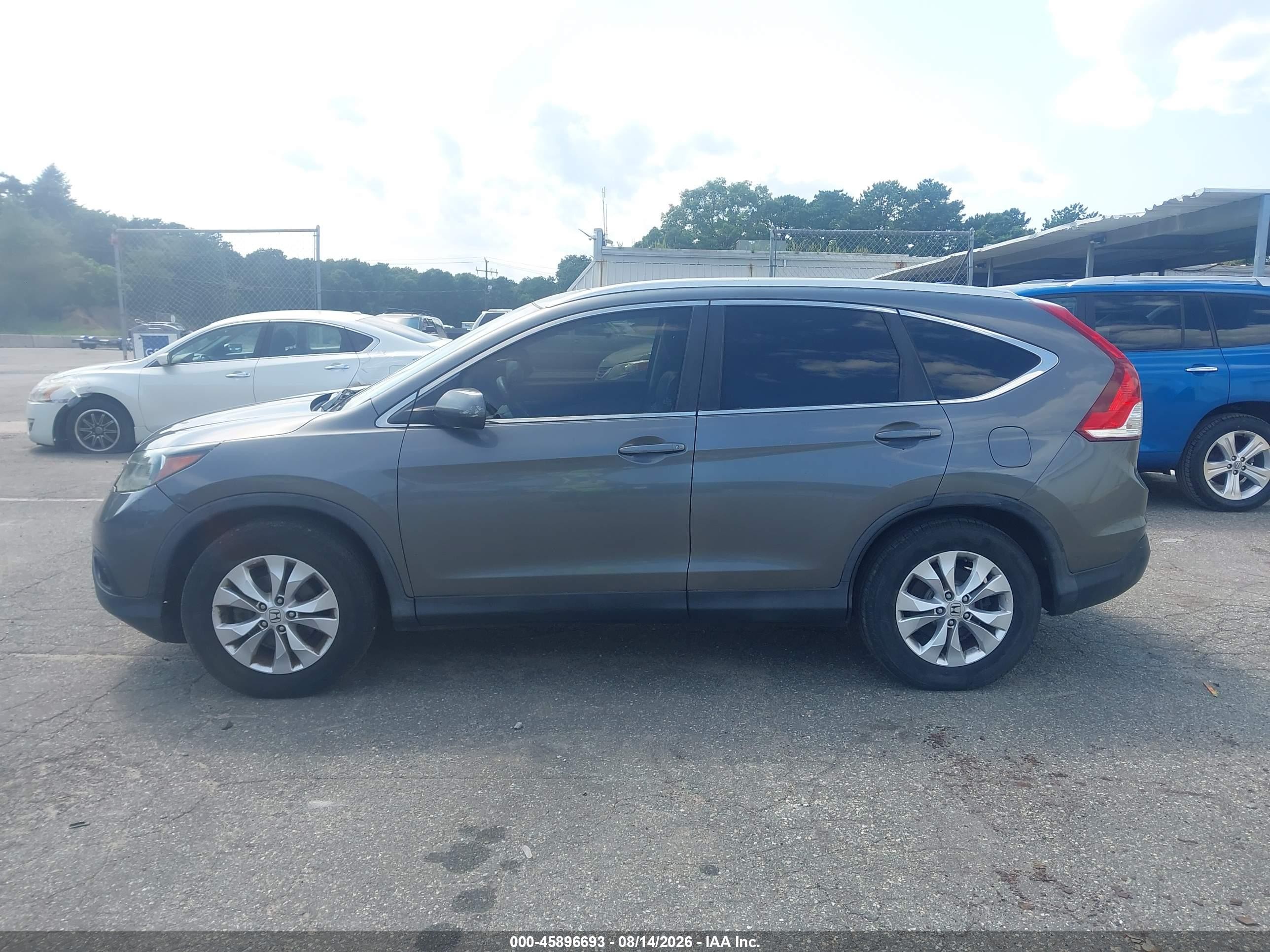2014 Honda Cr-v Ex-l Серый vin: 5J6RM4H75EL075412