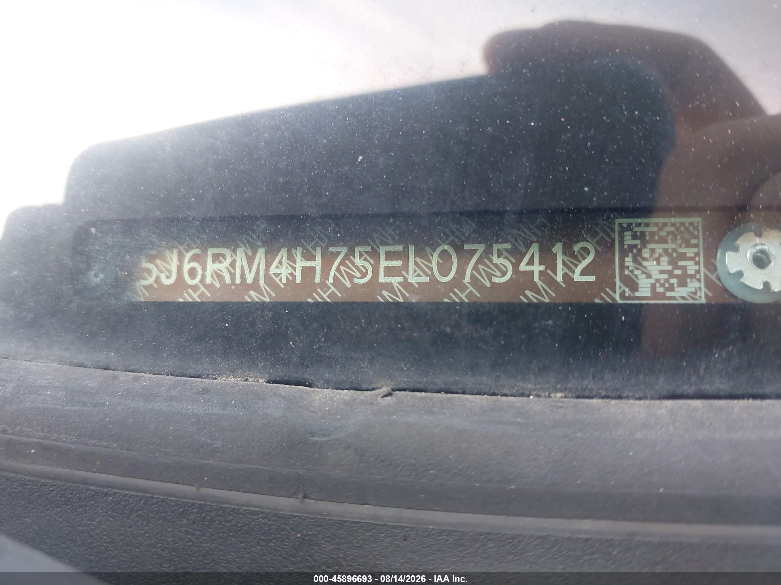 2014 Honda Cr-v Ex-l Серый vin: 5J6RM4H75EL075412