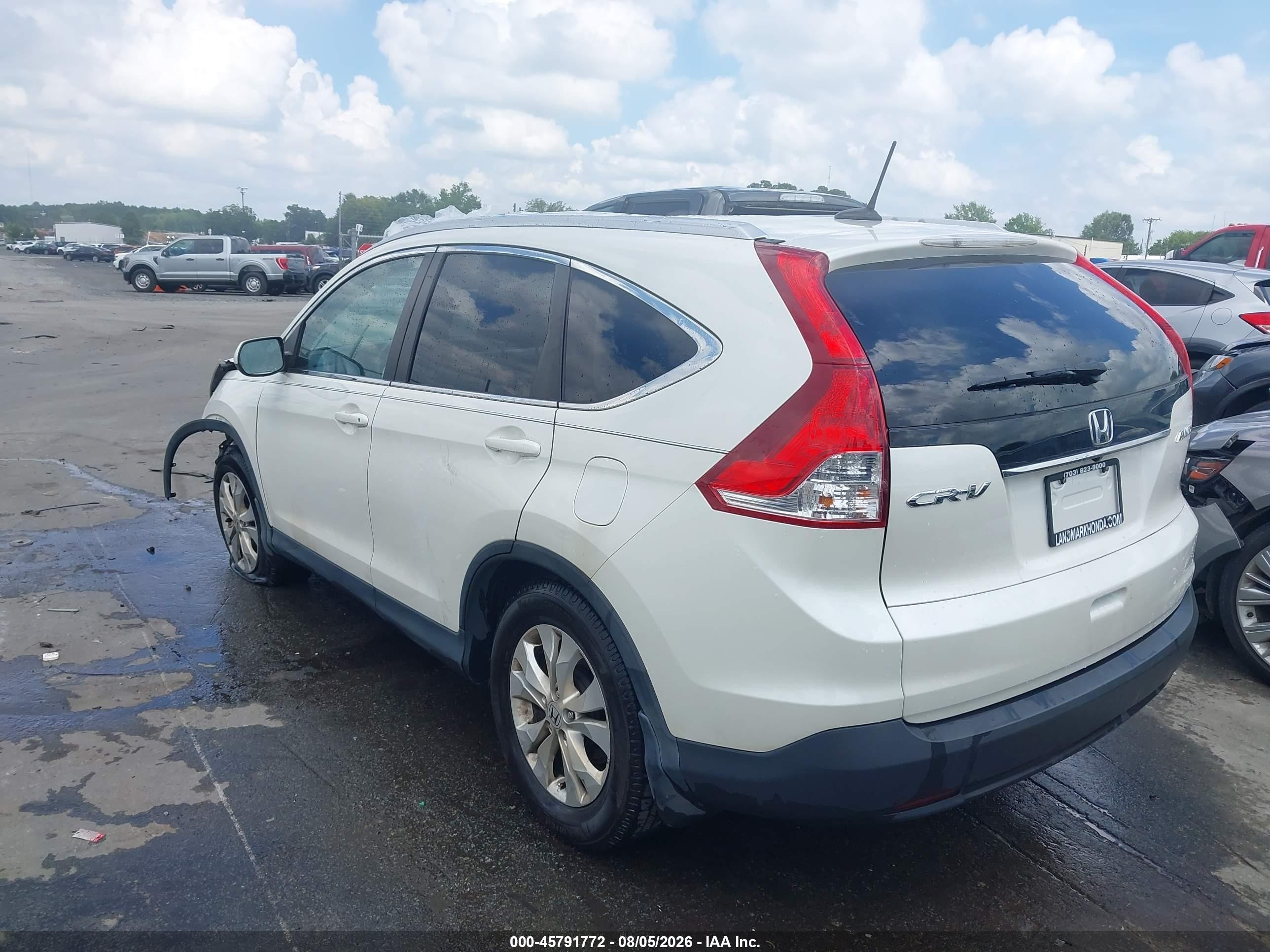 2014 Honda Cr-v Ex-l Белый vin: 5J6RM4H75EL110322