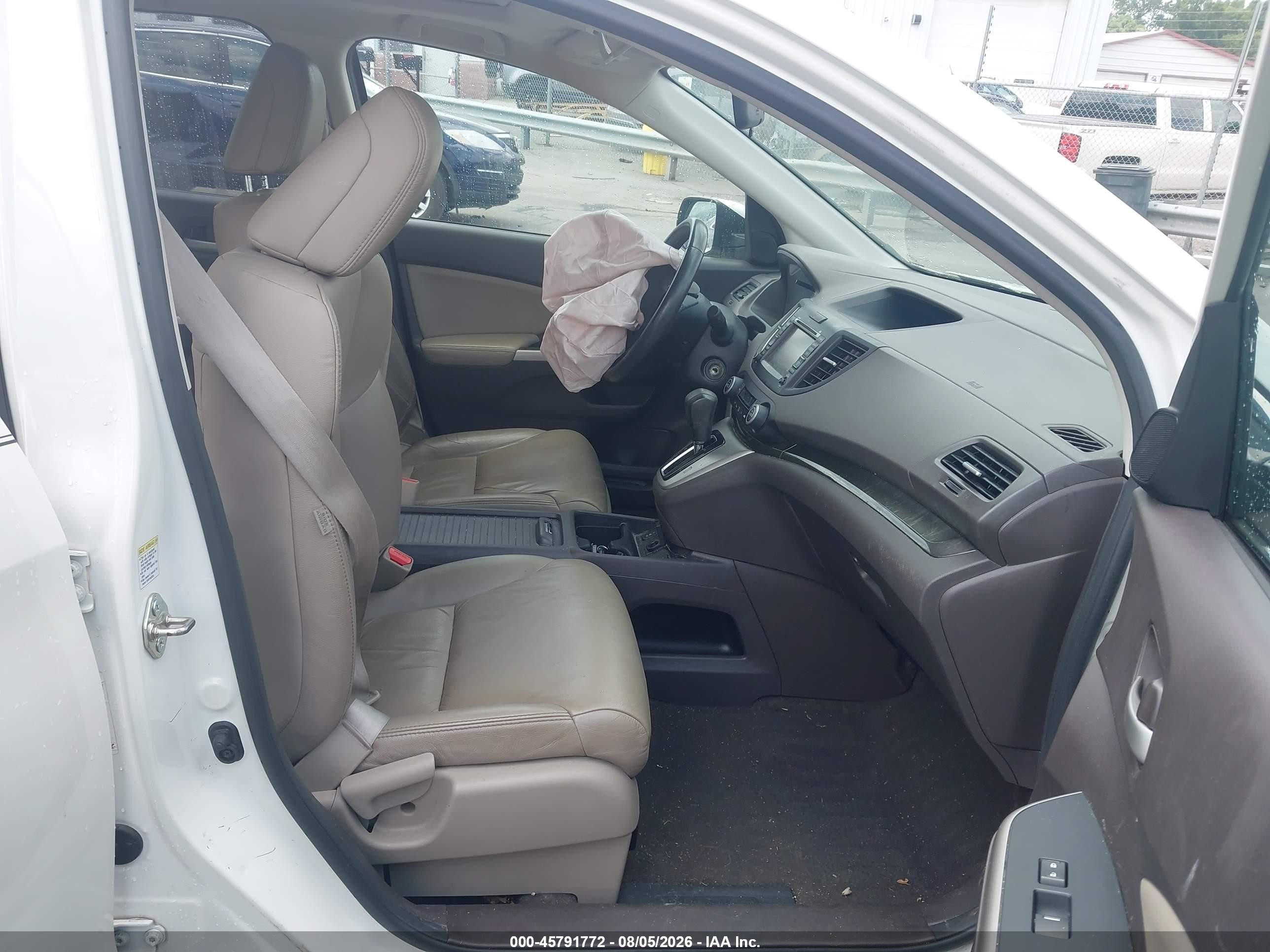 2014 Honda Cr-v Ex-l Белый vin: 5J6RM4H75EL110322
