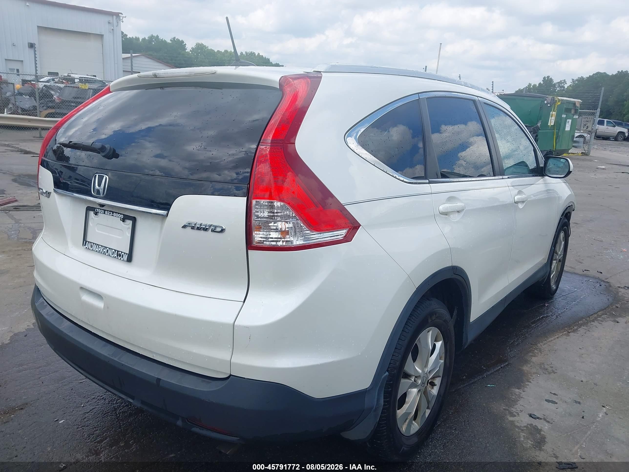 2014 Honda Cr-v Ex-l Белый vin: 5J6RM4H75EL110322