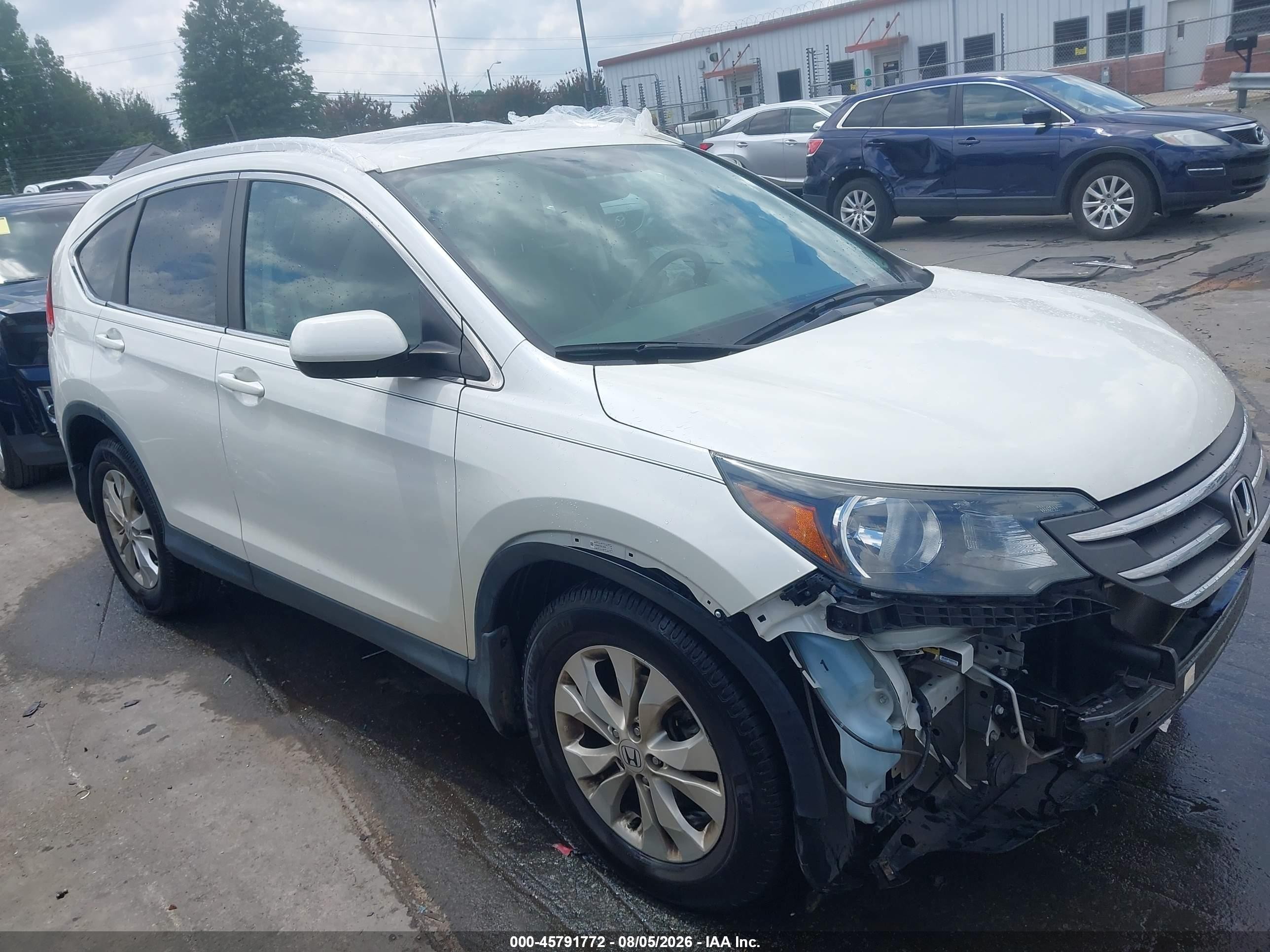2014 Honda Cr-v Ex-l Белый vin: 5J6RM4H75EL110322
