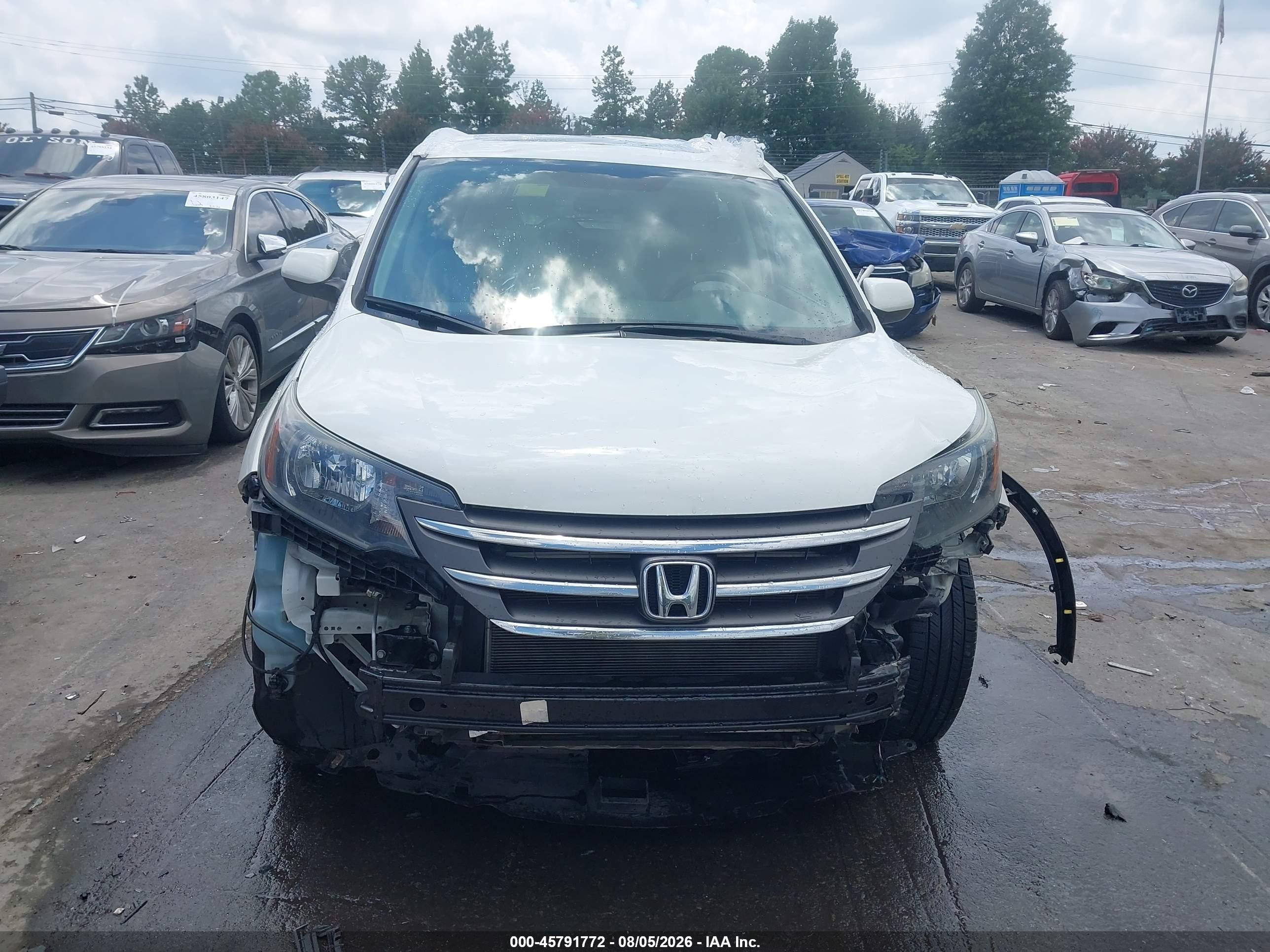 2014 Honda Cr-v Ex-l Белый vin: 5J6RM4H75EL110322