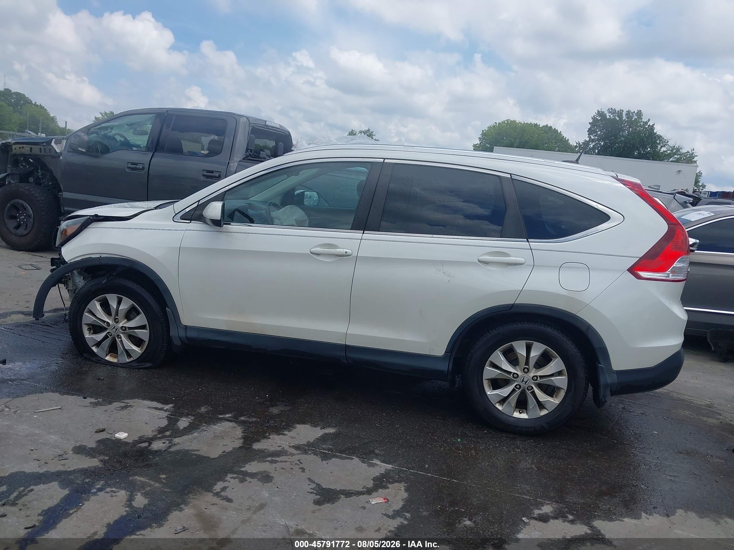 2014 Honda Cr-v Ex-l Белый vin: 5J6RM4H75EL110322