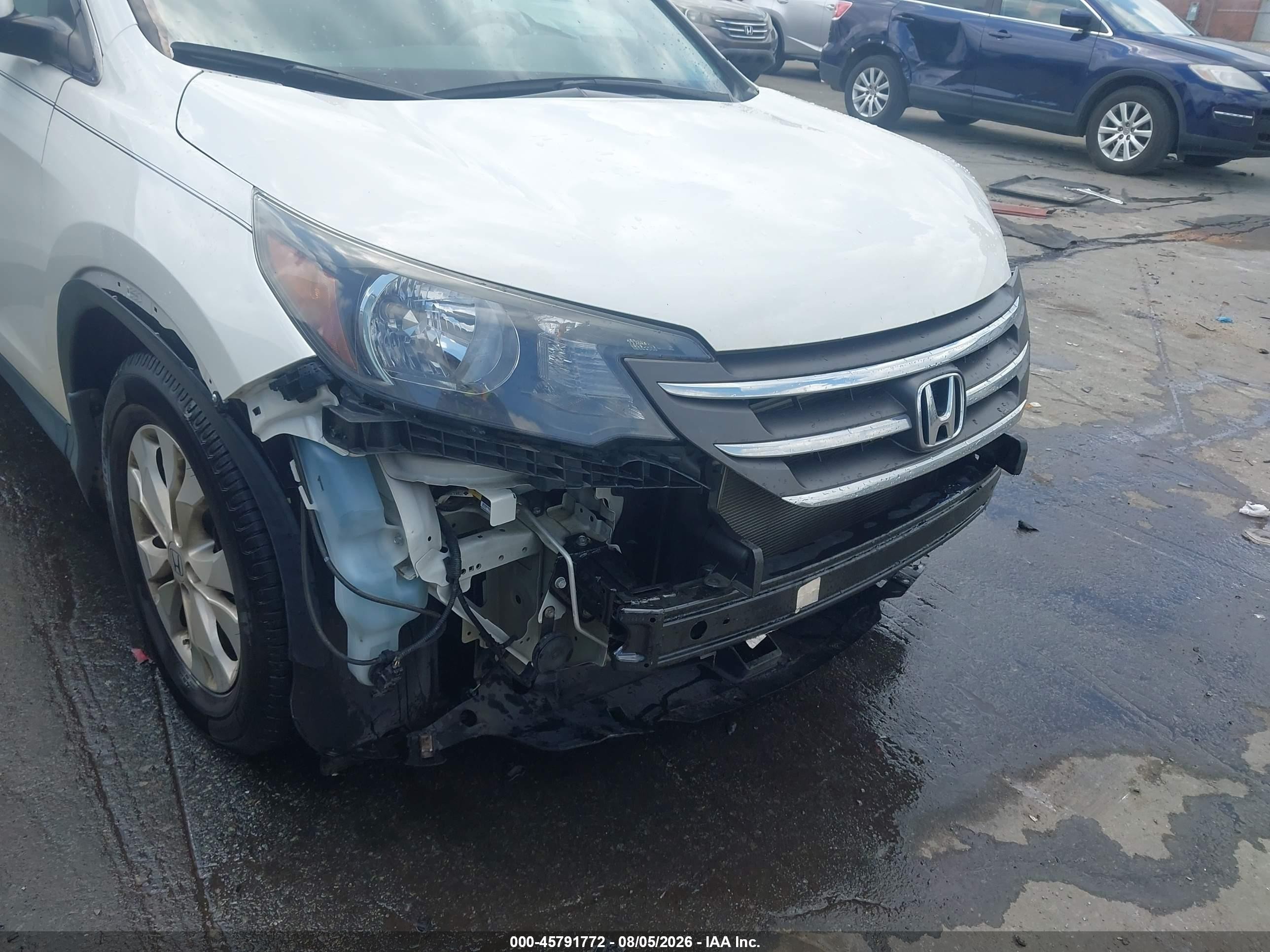 2014 Honda Cr-v Ex-l Белый vin: 5J6RM4H75EL110322