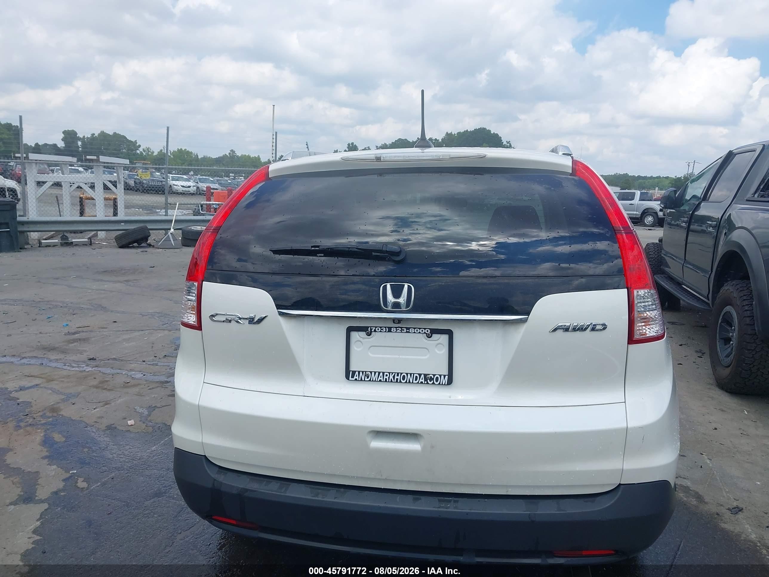 2014 Honda Cr-v Ex-l Белый vin: 5J6RM4H75EL110322