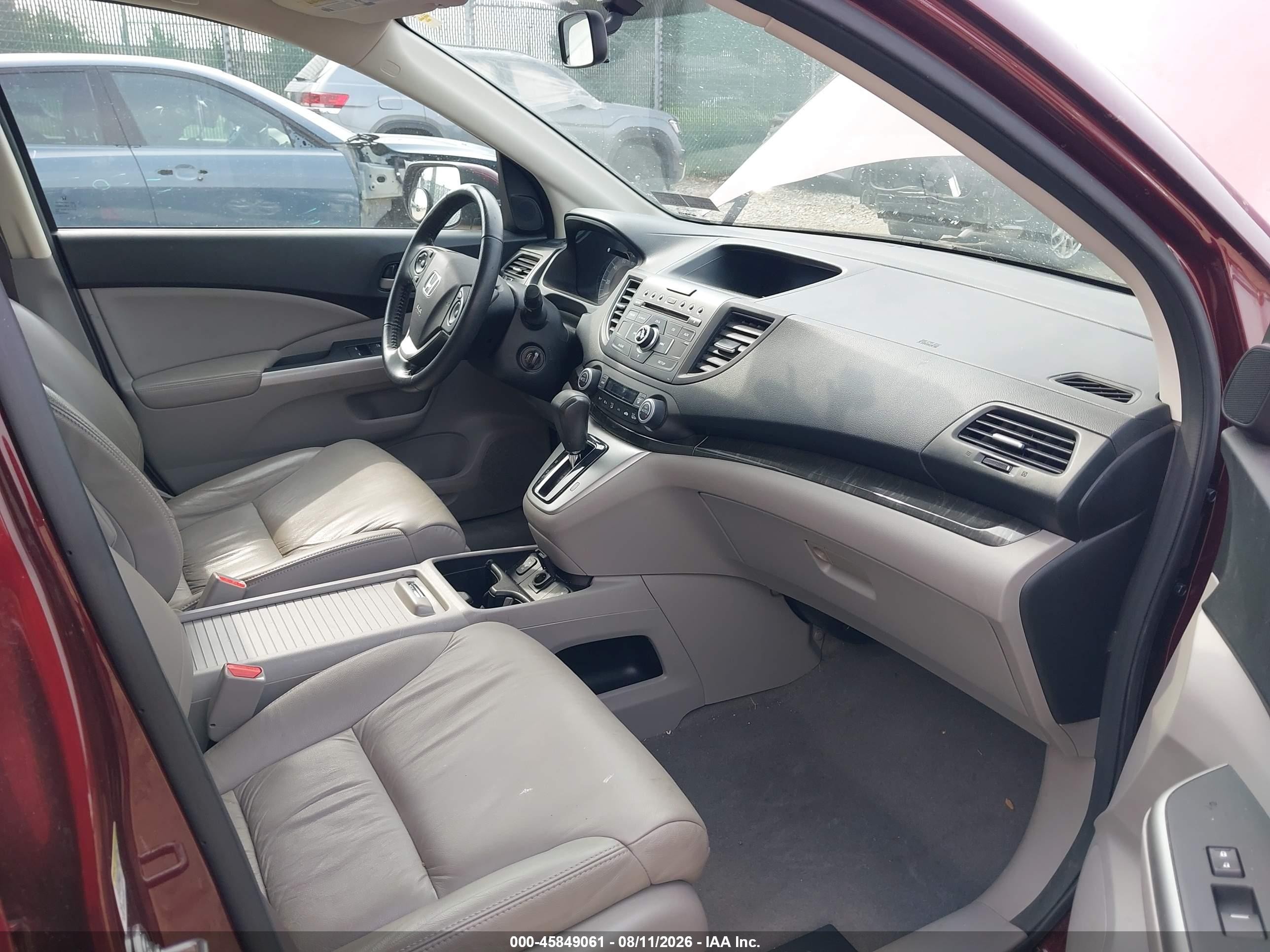 2014 Honda Cr-v Ex-l Бордовый vin: 5J6RM4H75EL113110