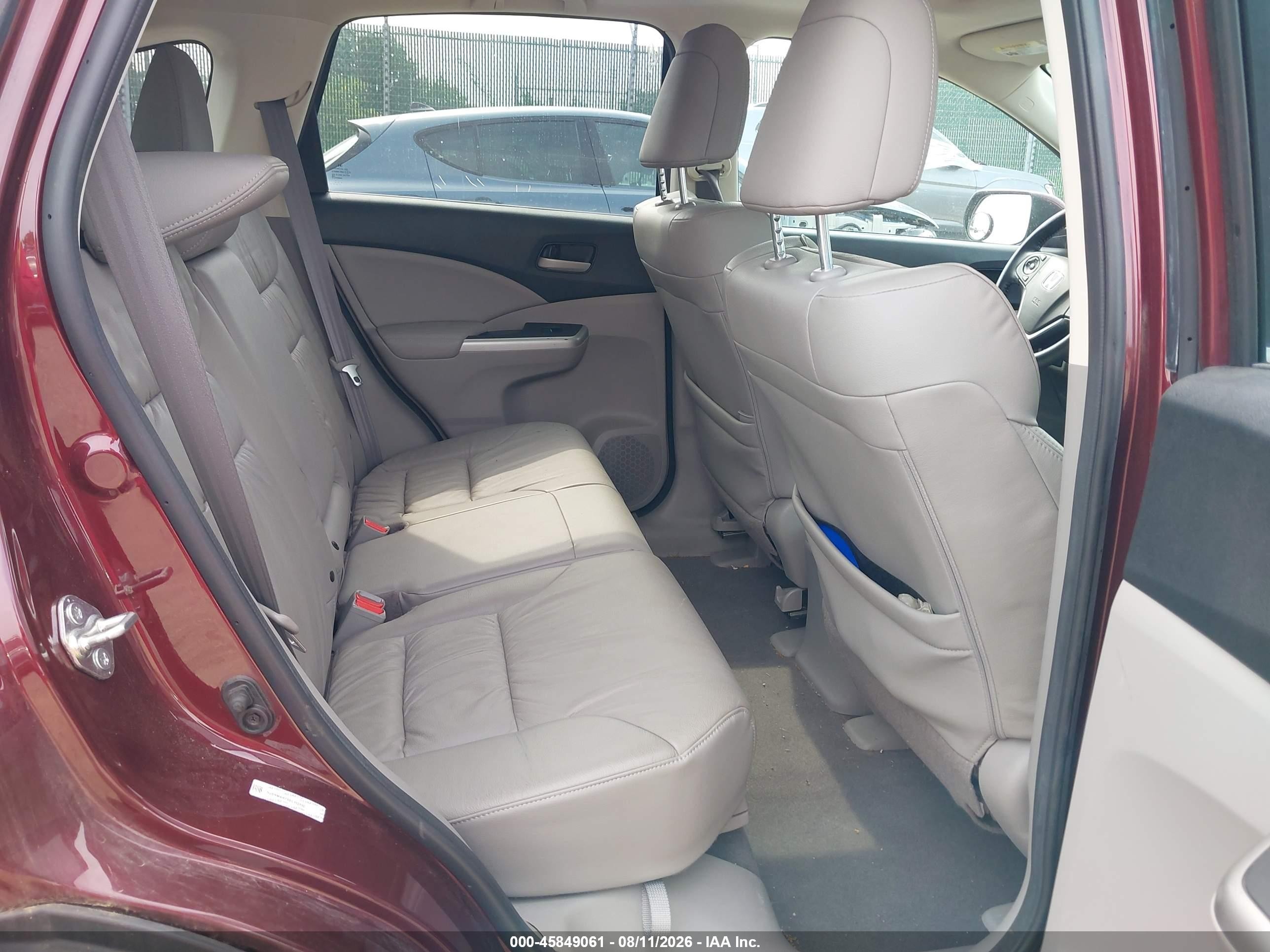 2014 Honda Cr-v Ex-l Бордовый vin: 5J6RM4H75EL113110