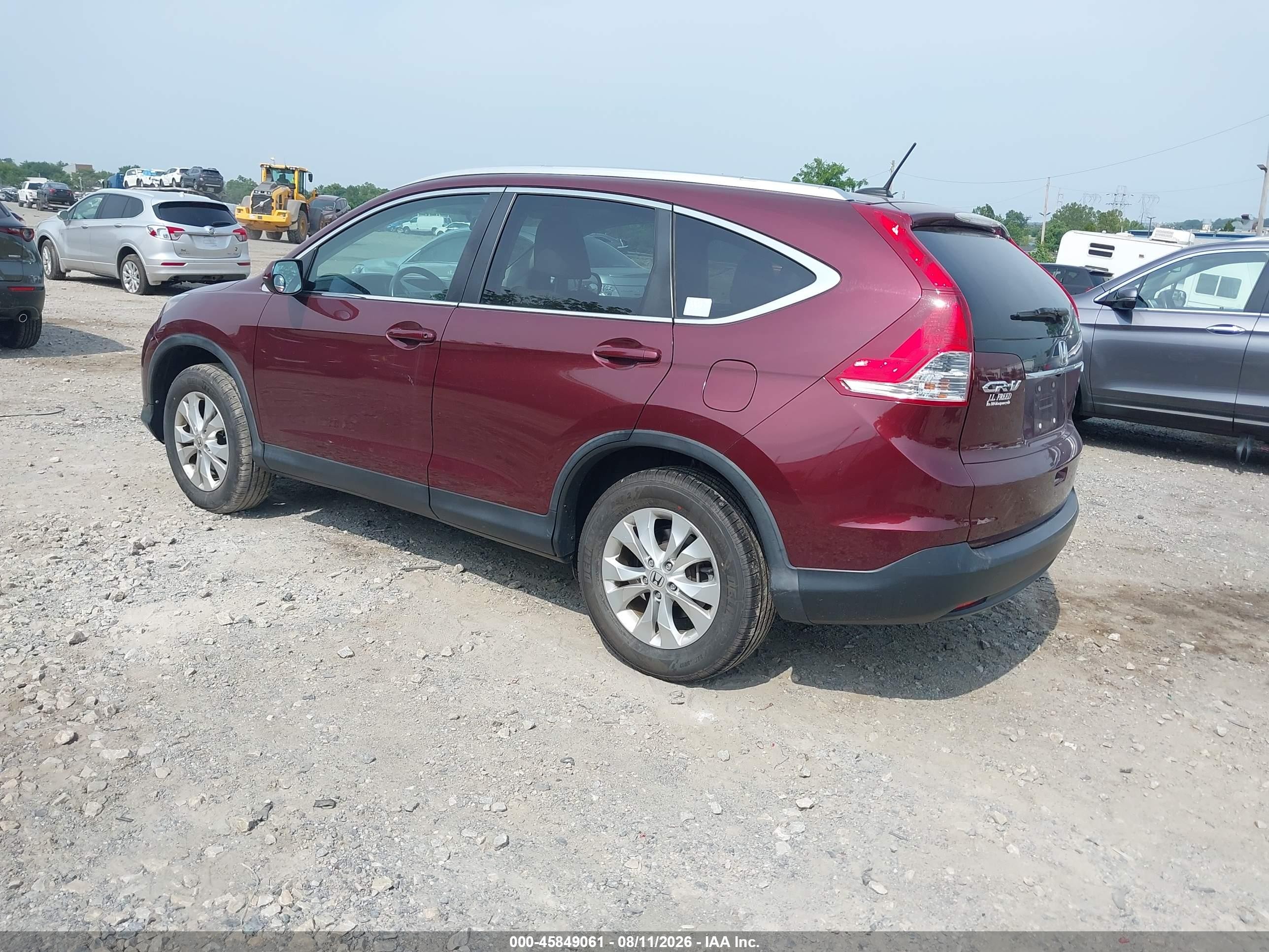 2014 Honda Cr-v Ex-l Бордовый vin: 5J6RM4H75EL113110
