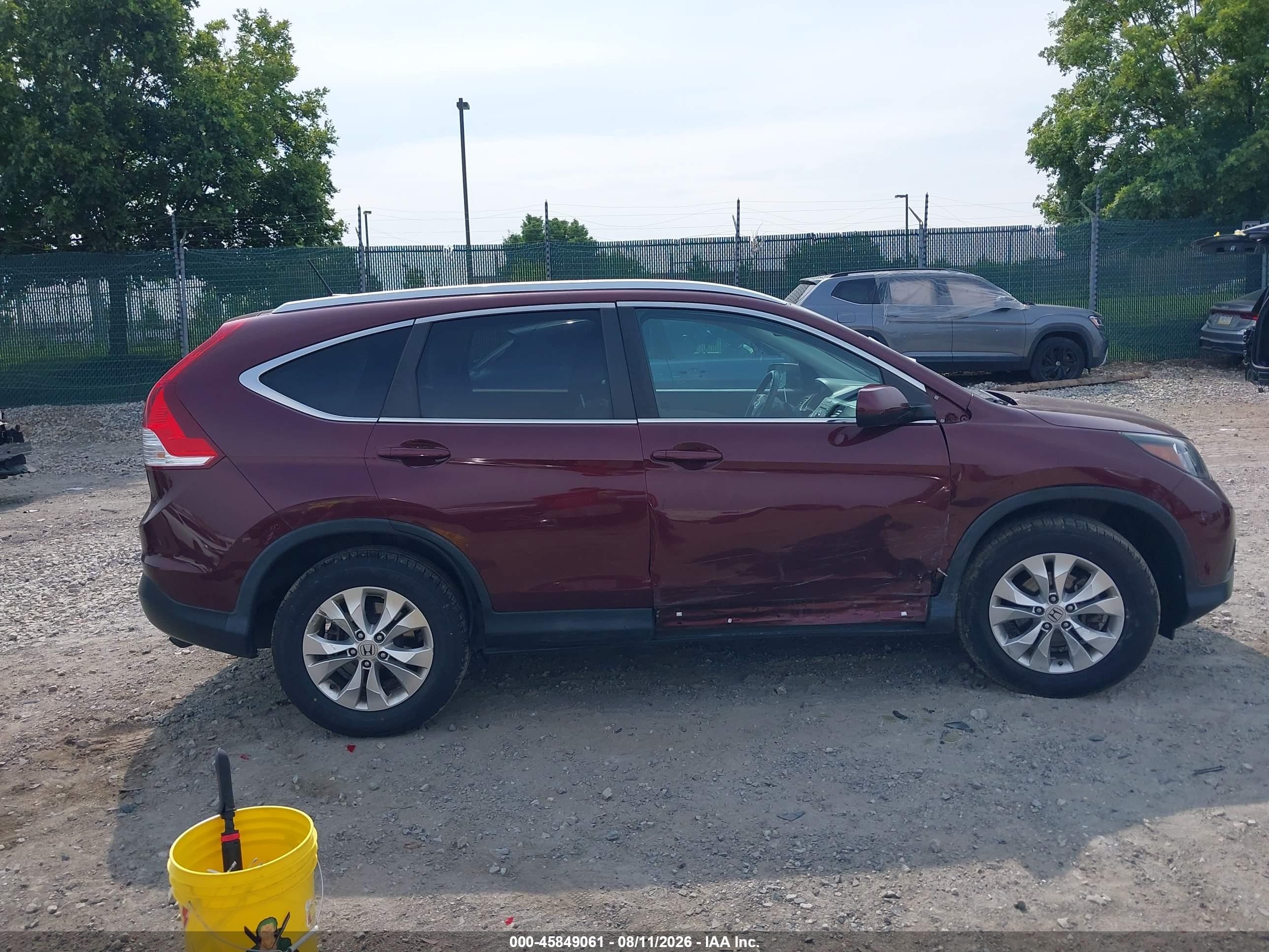2014 Honda Cr-v Ex-l Бордовый vin: 5J6RM4H75EL113110