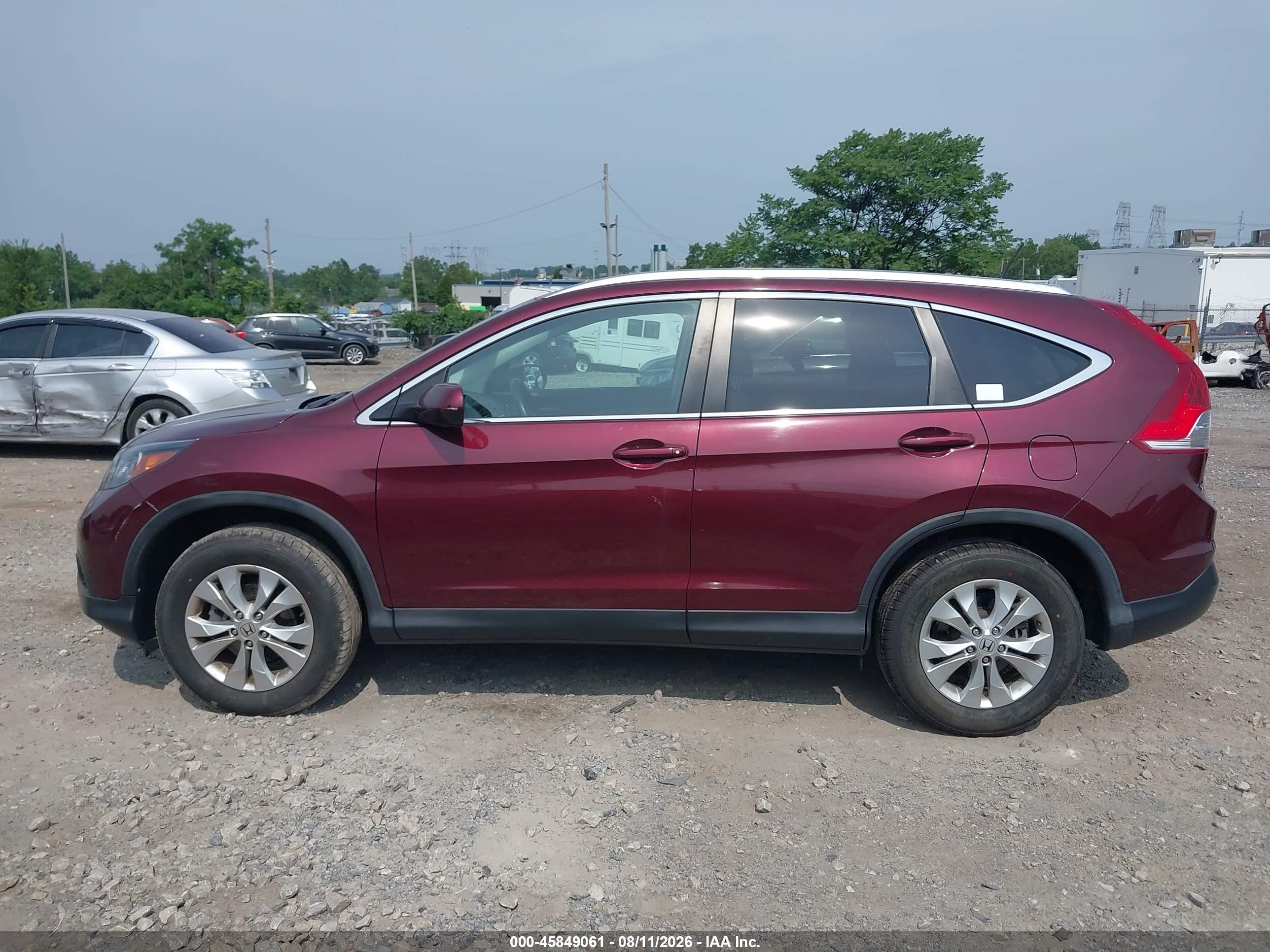 2014 Honda Cr-v Ex-l Бордовый vin: 5J6RM4H75EL113110