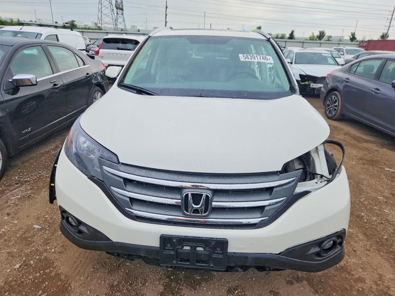 2014 Honda Cr-v Exl White vin: 5J6RM4H75EL113494