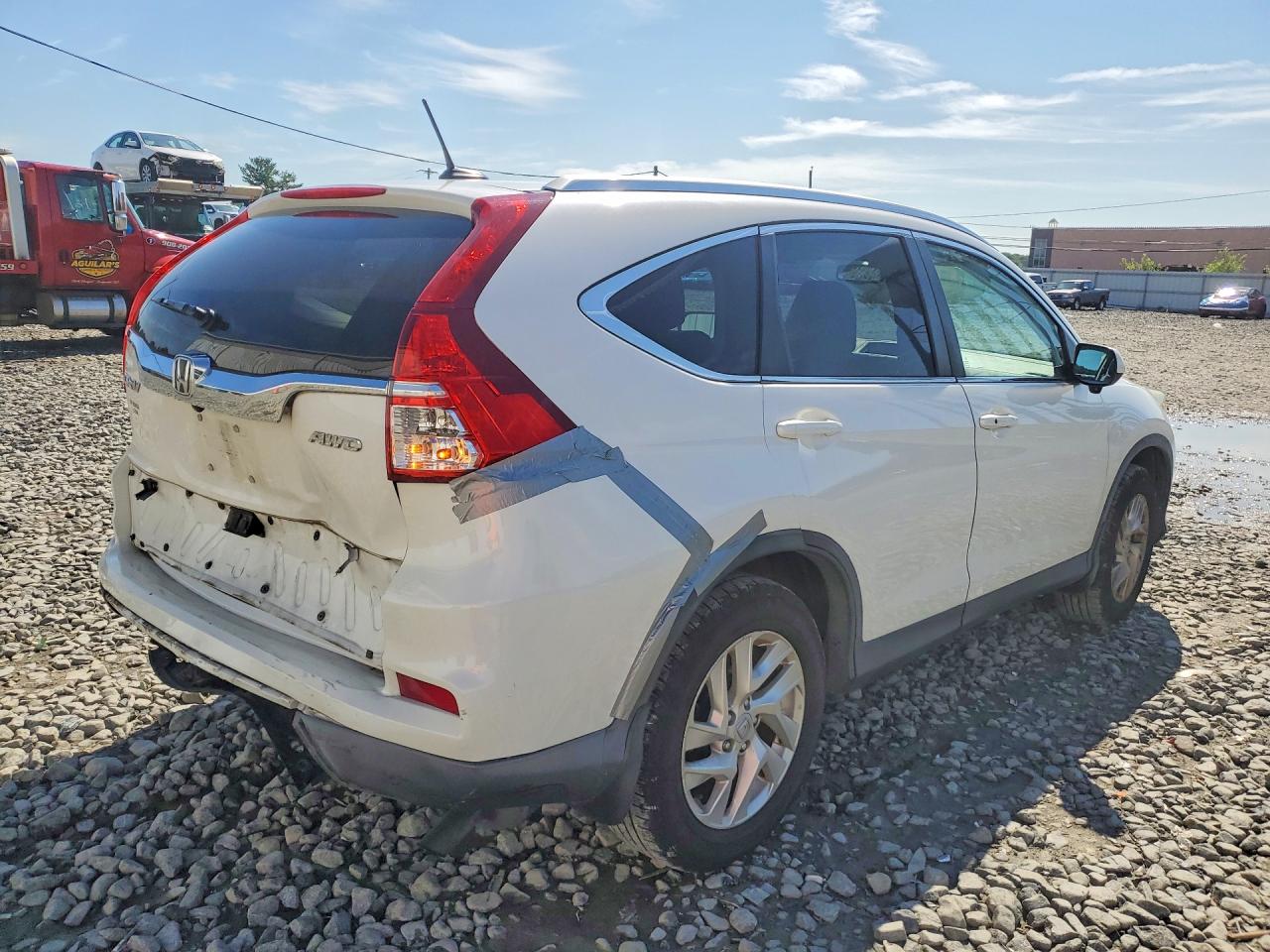 2015 Honda Cr-v Exl White vin: 5J6RM4H75FL009105