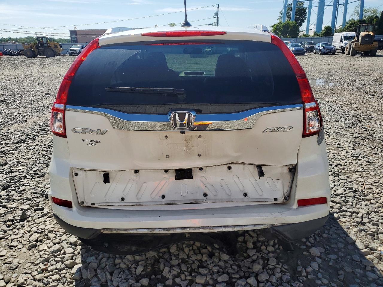 2015 Honda Cr-v Exl White vin: 5J6RM4H75FL009105