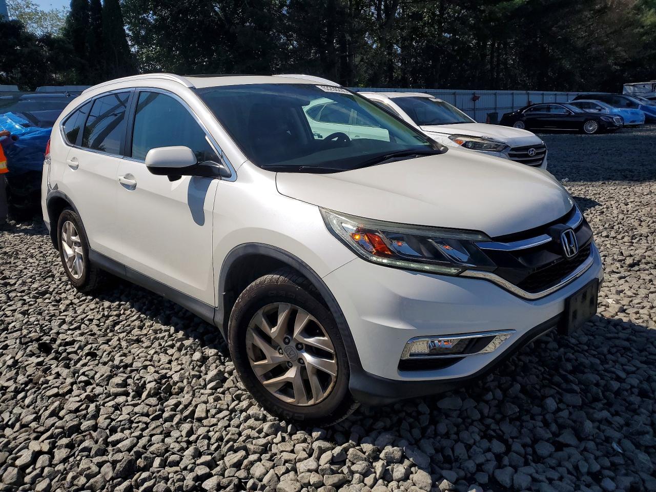 2015 Honda Cr-v Exl White vin: 5J6RM4H75FL009105