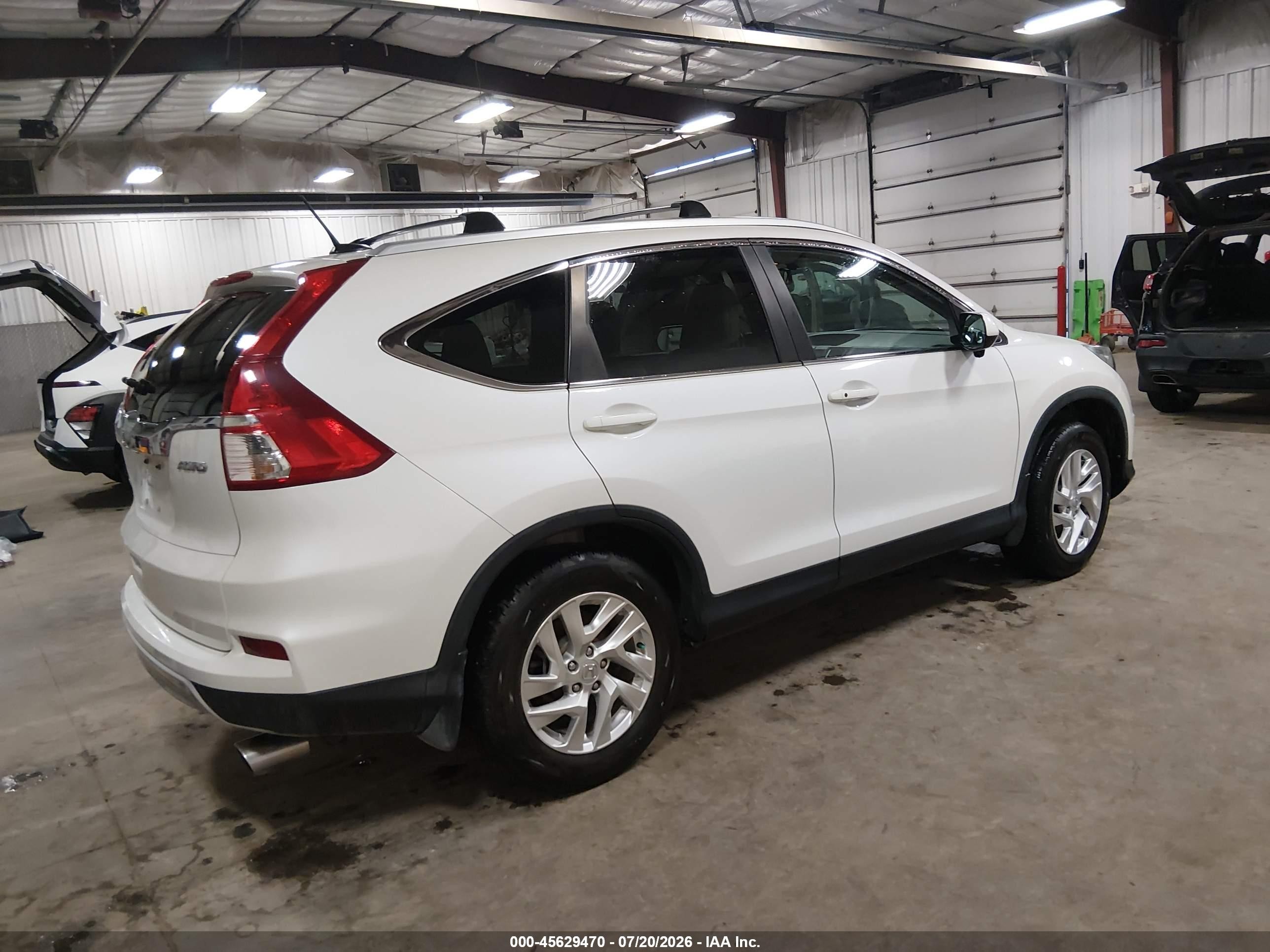 2015 Honda Cr-v Ex-l Белый vin: 5J6RM4H75FL025854