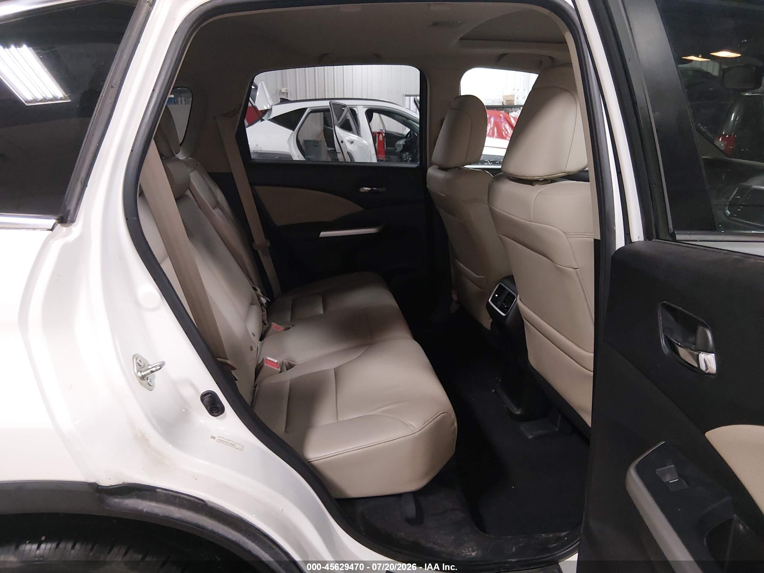 2015 Honda Cr-v Ex-l Белый vin: 5J6RM4H75FL025854
