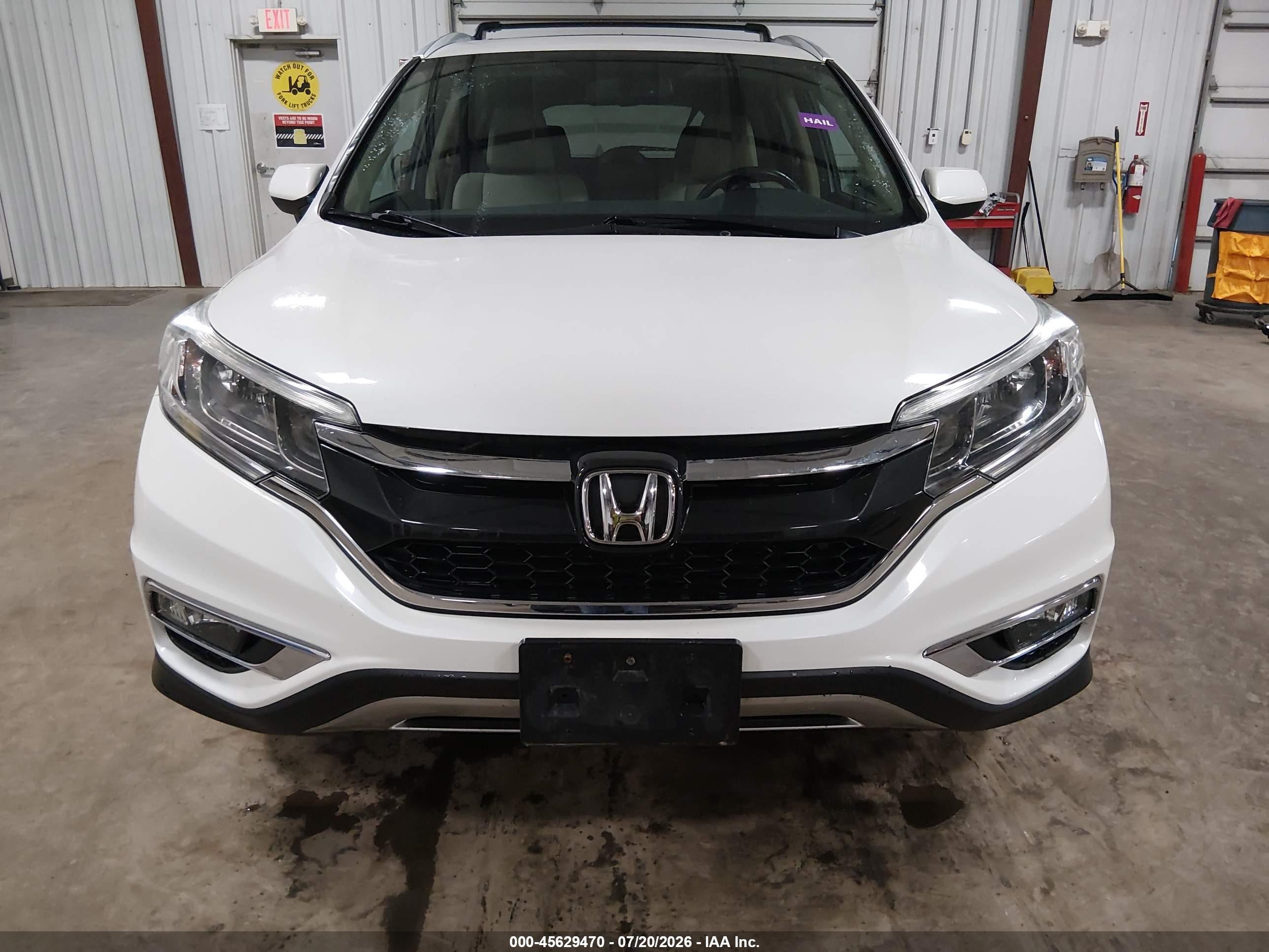 2015 Honda Cr-v Ex-l Белый vin: 5J6RM4H75FL025854