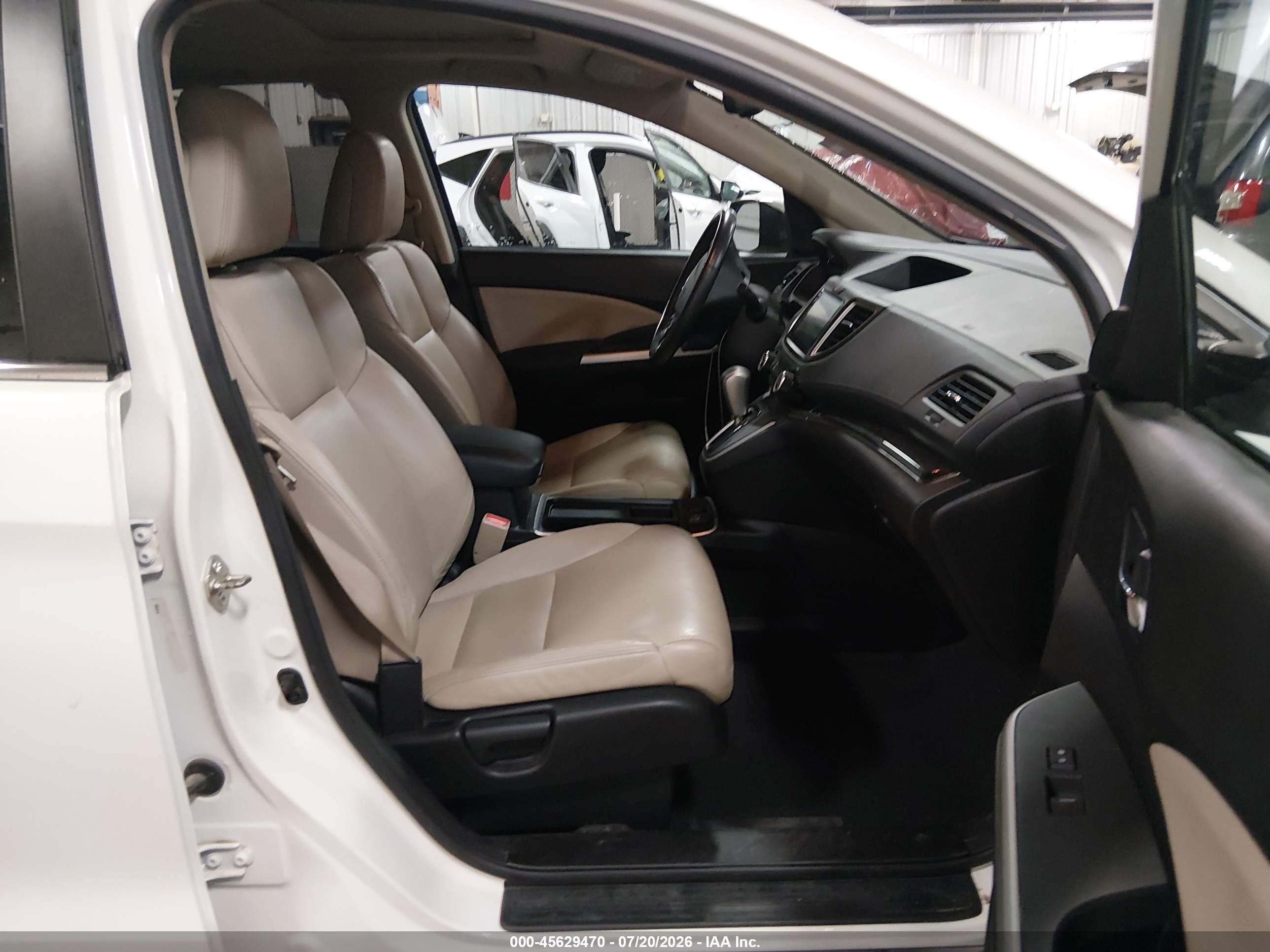2015 Honda Cr-v Ex-l Белый vin: 5J6RM4H75FL025854