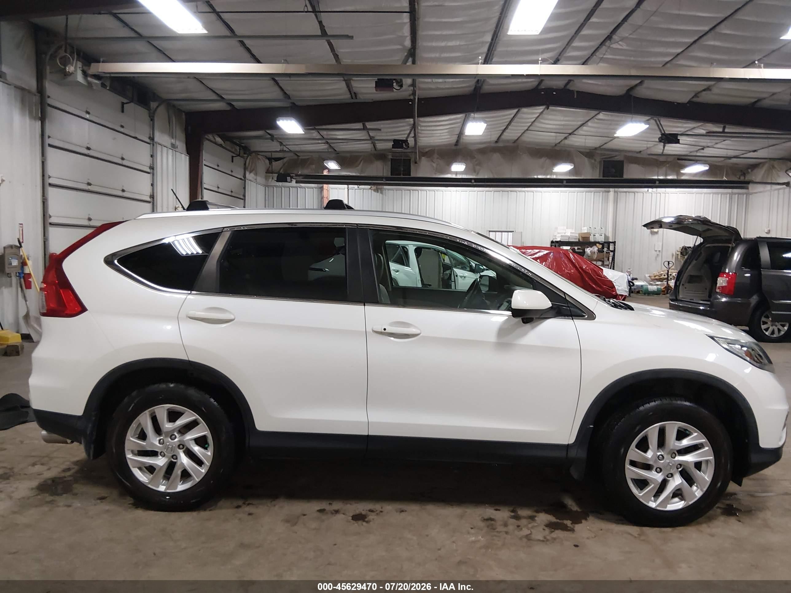 2015 Honda Cr-v Ex-l Белый vin: 5J6RM4H75FL025854