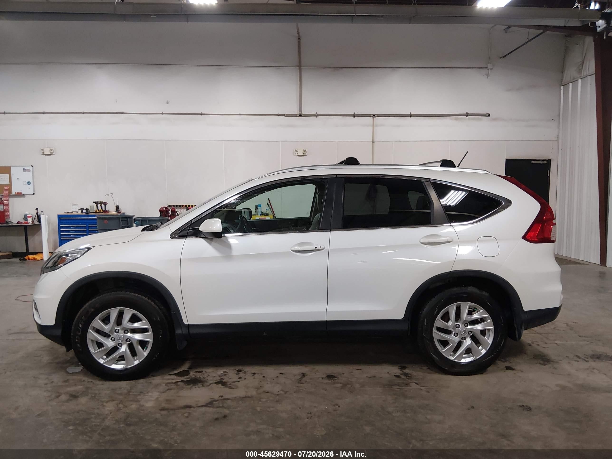 2015 Honda Cr-v Ex-l Белый vin: 5J6RM4H75FL025854