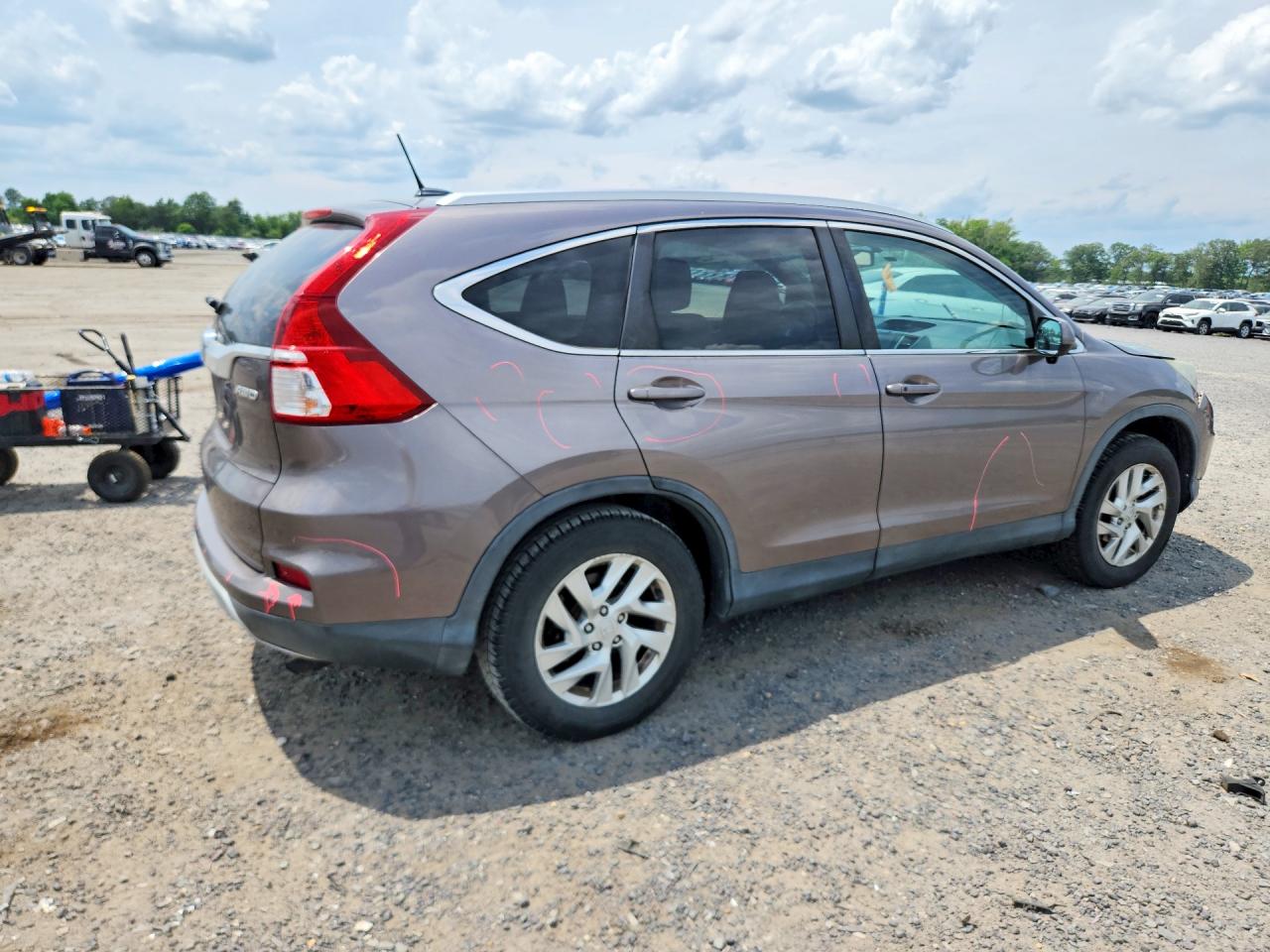 2015 Honda Cr-v Exl Серый vin: 5J6RM4H75FL037048