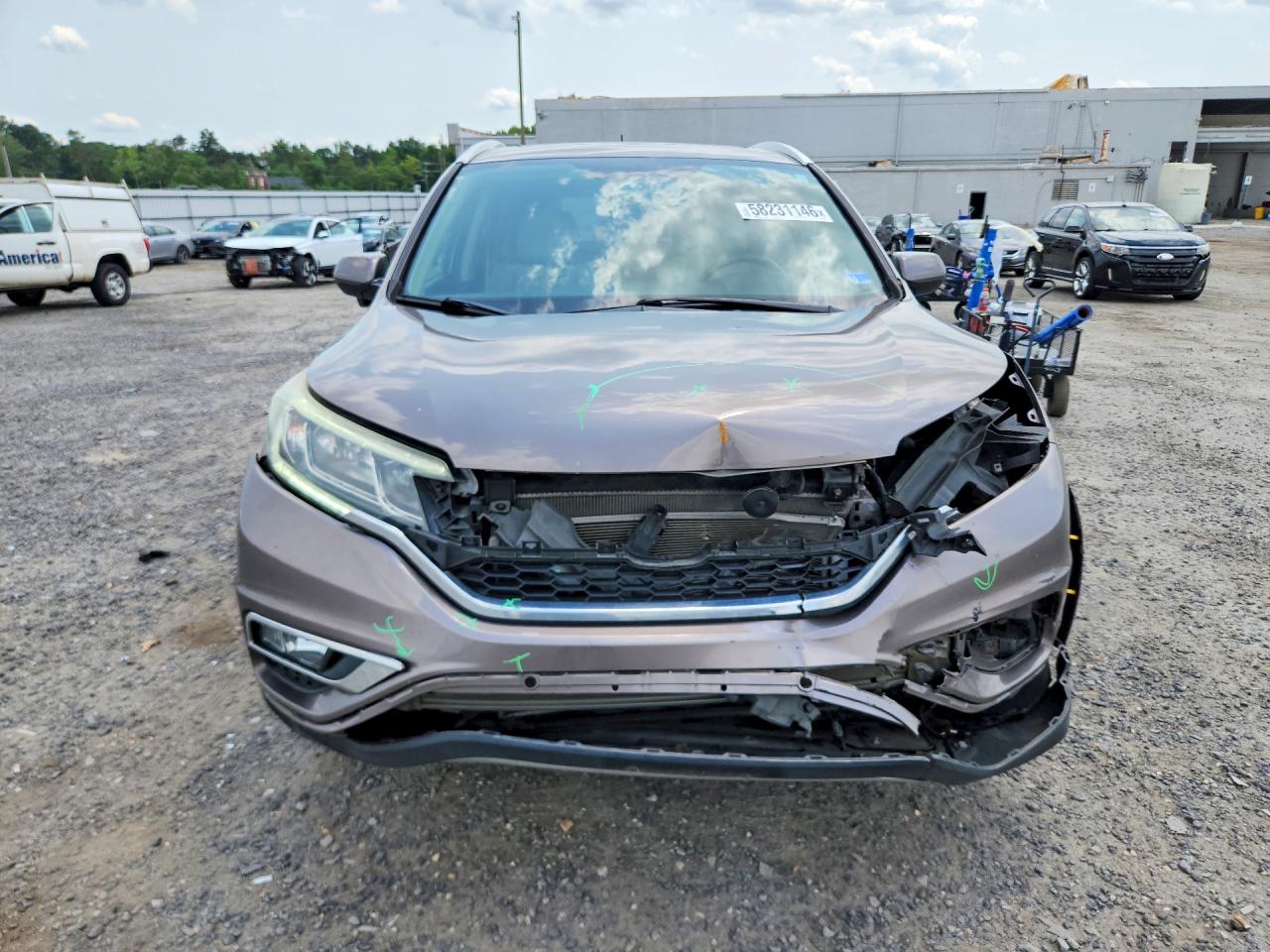 2015 Honda Cr-v Exl Серый vin: 5J6RM4H75FL037048
